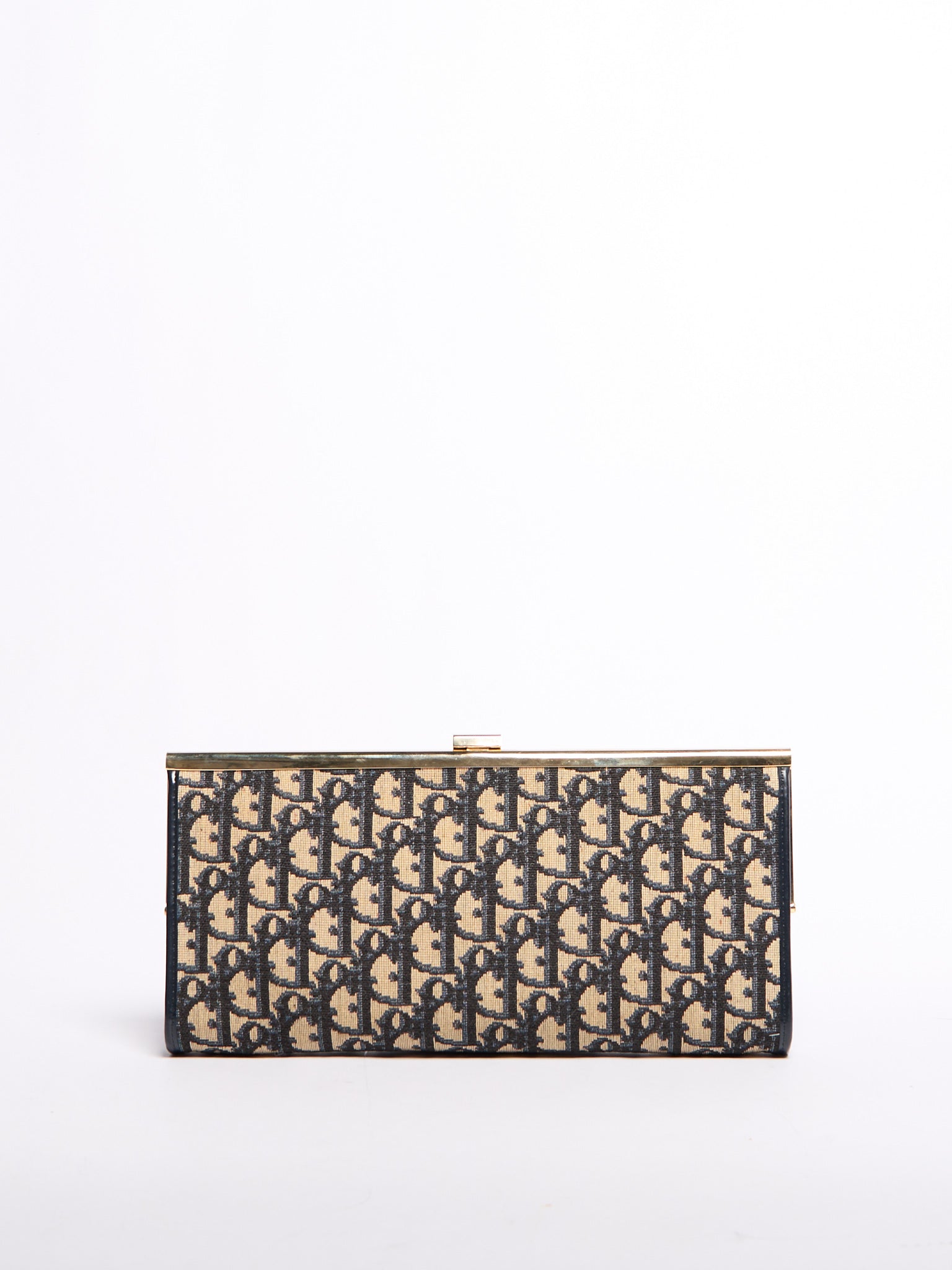 Christian Dior Navy Trotter Print Clutch