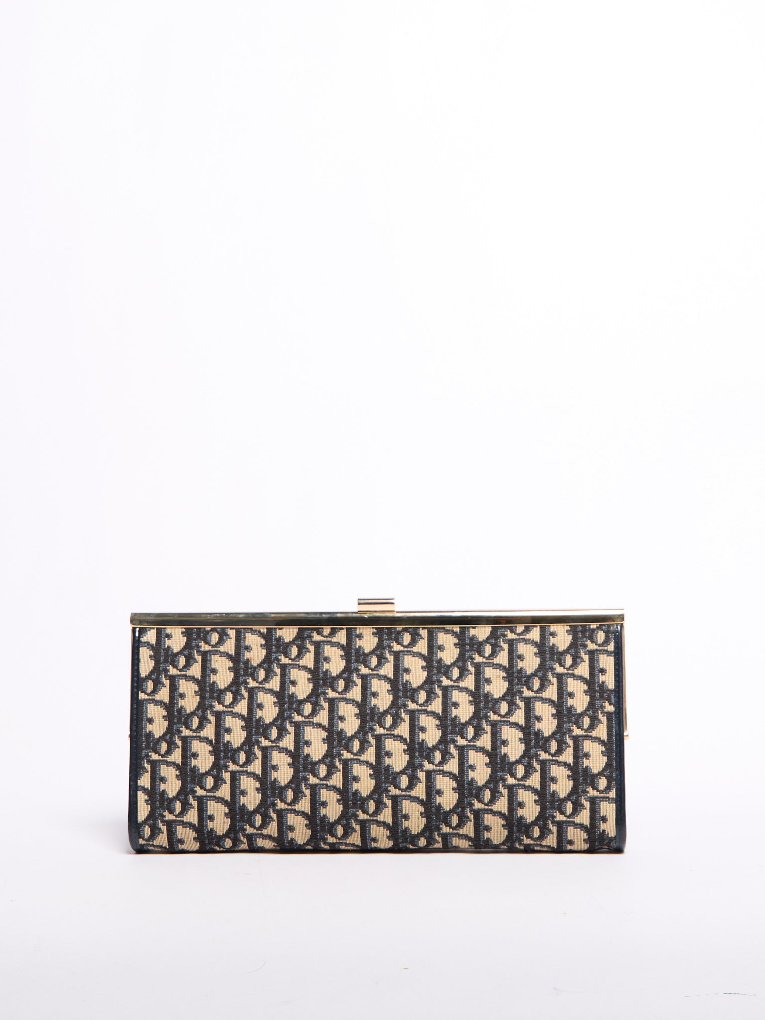 Christian Dior Navy Trotter Print Clutch