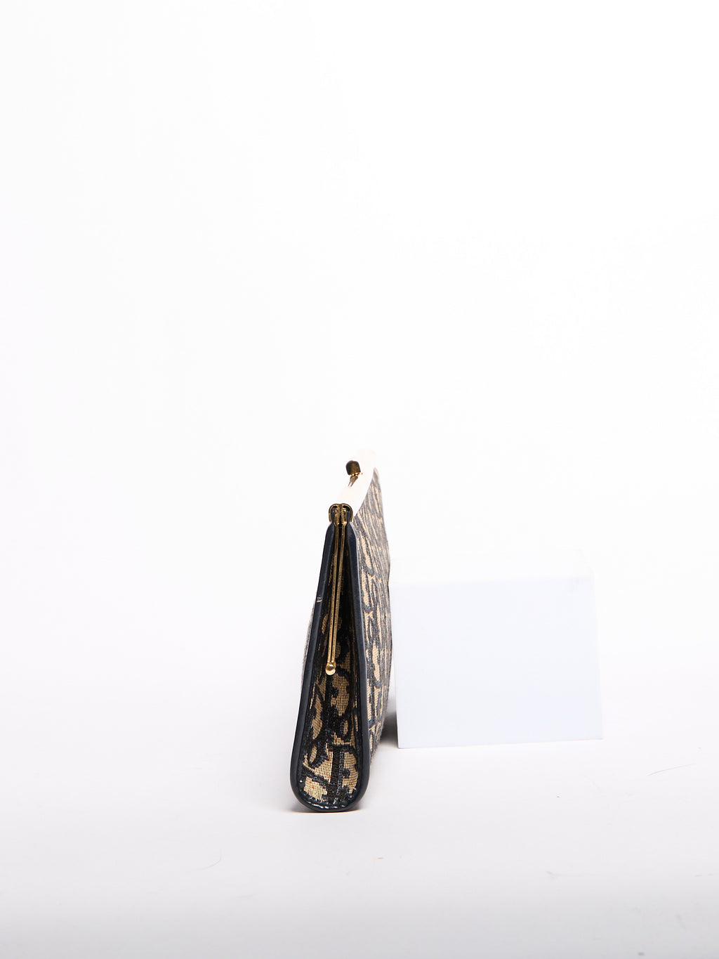Christian Dior Navy Trotter Print Clutch