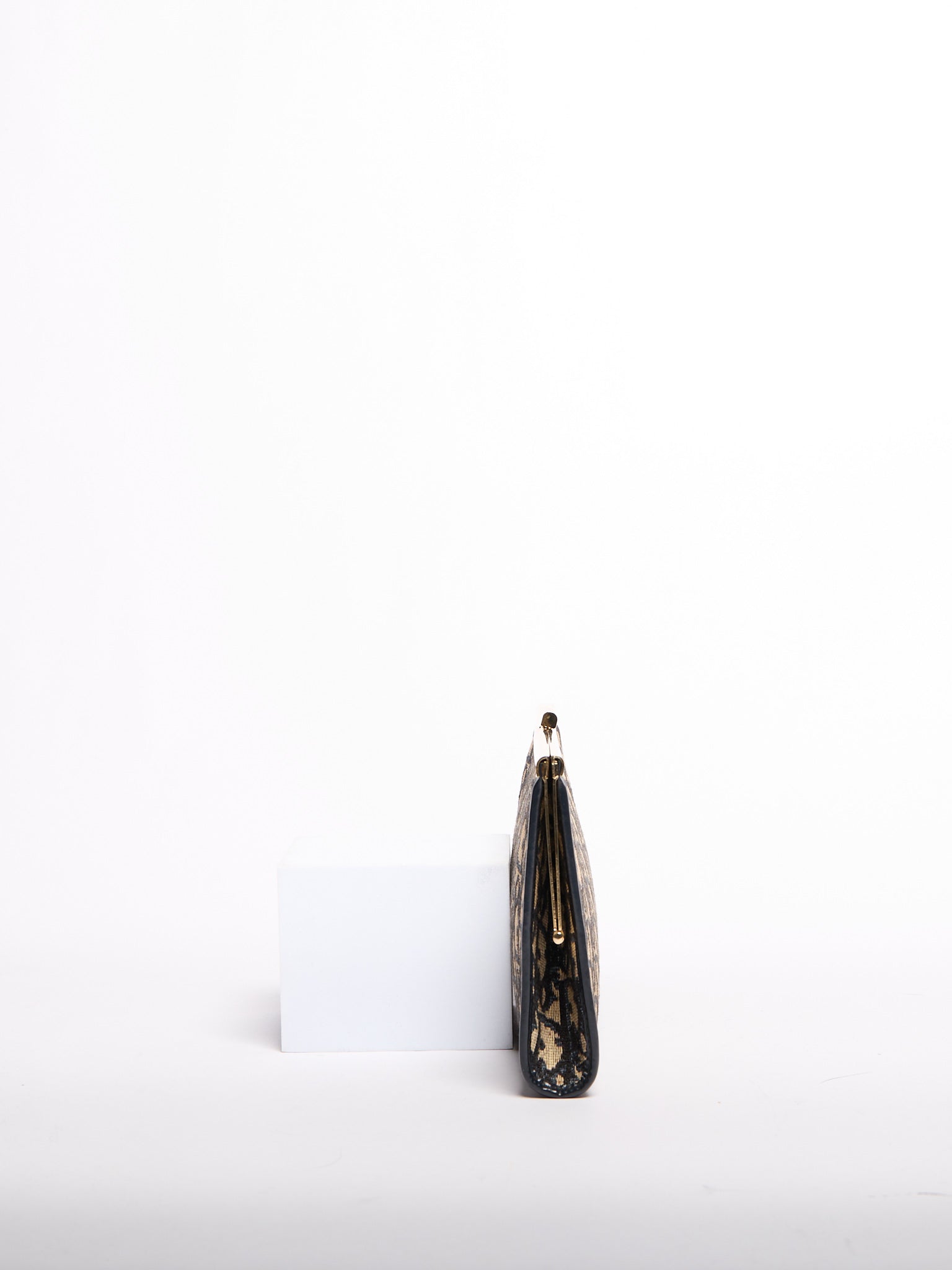 Christian Dior Navy Trotter Print Clutch