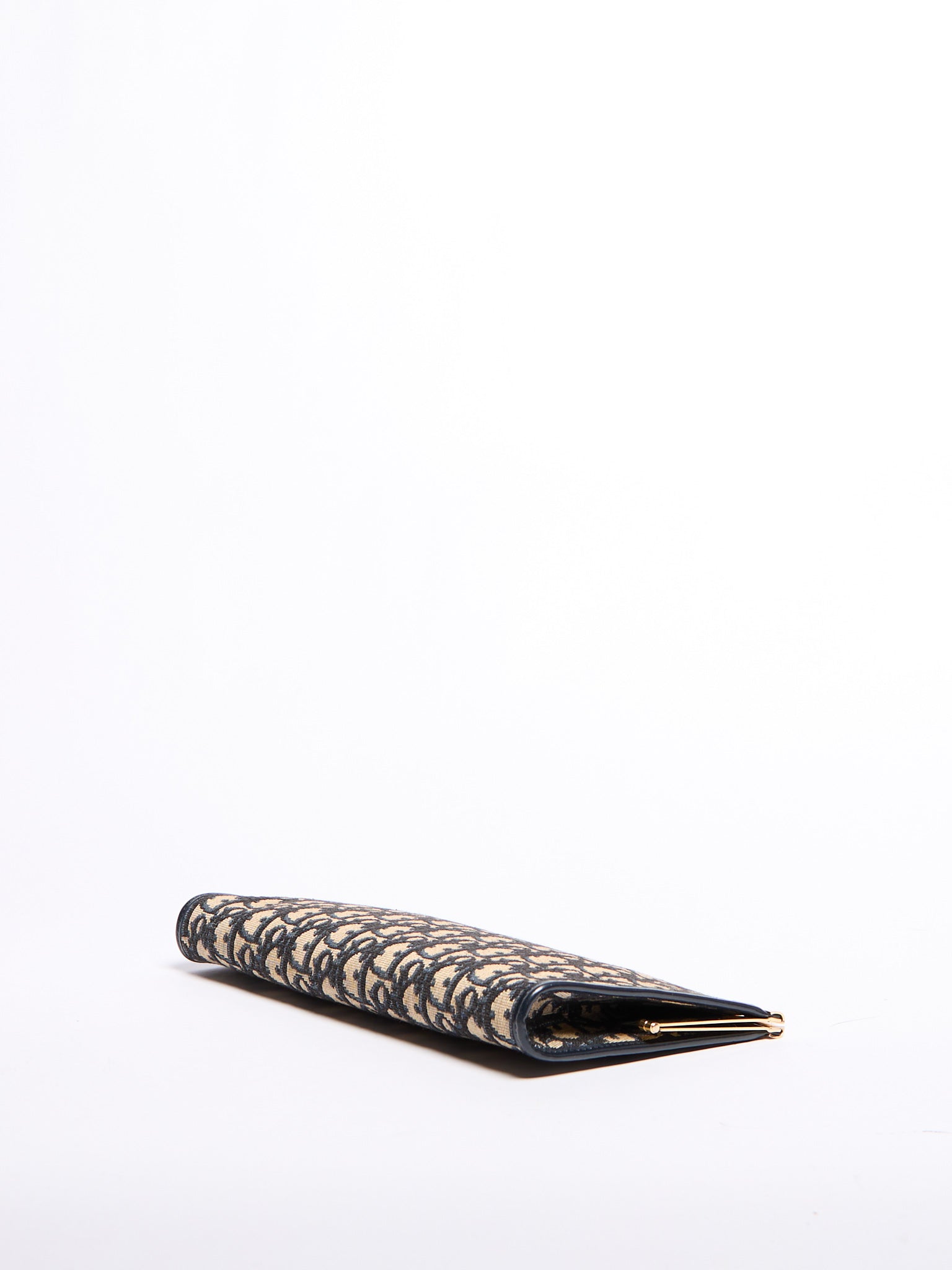 Christian Dior Navy Trotter Print Clutch