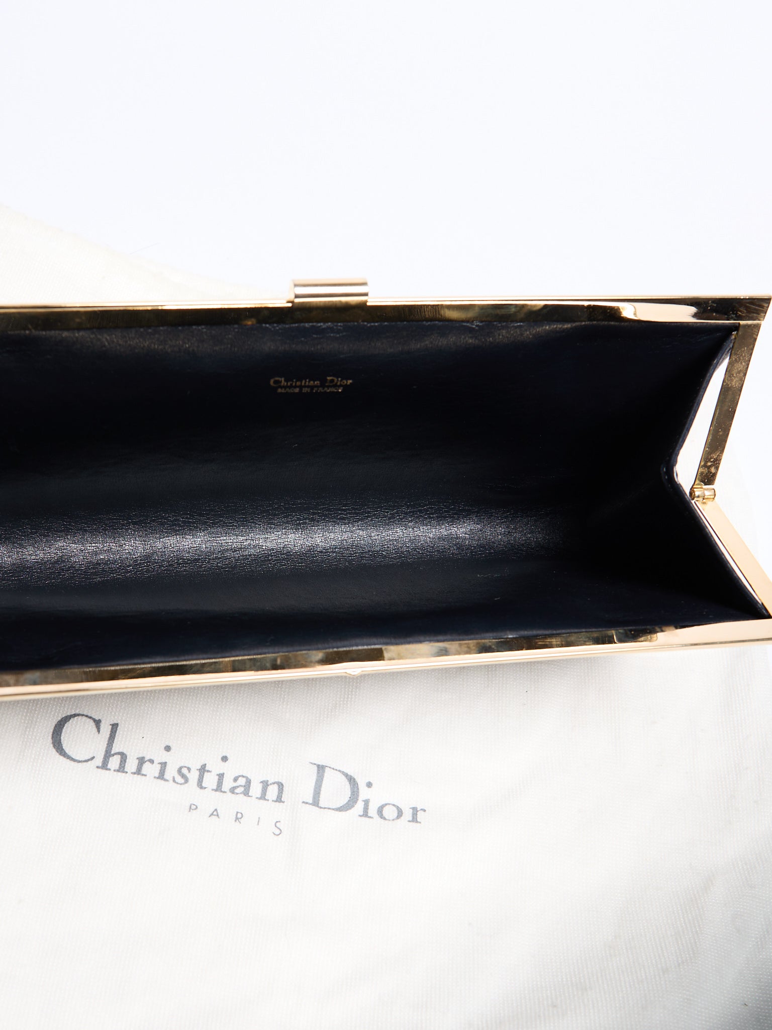Christian Dior Navy Trotter Print Clutch