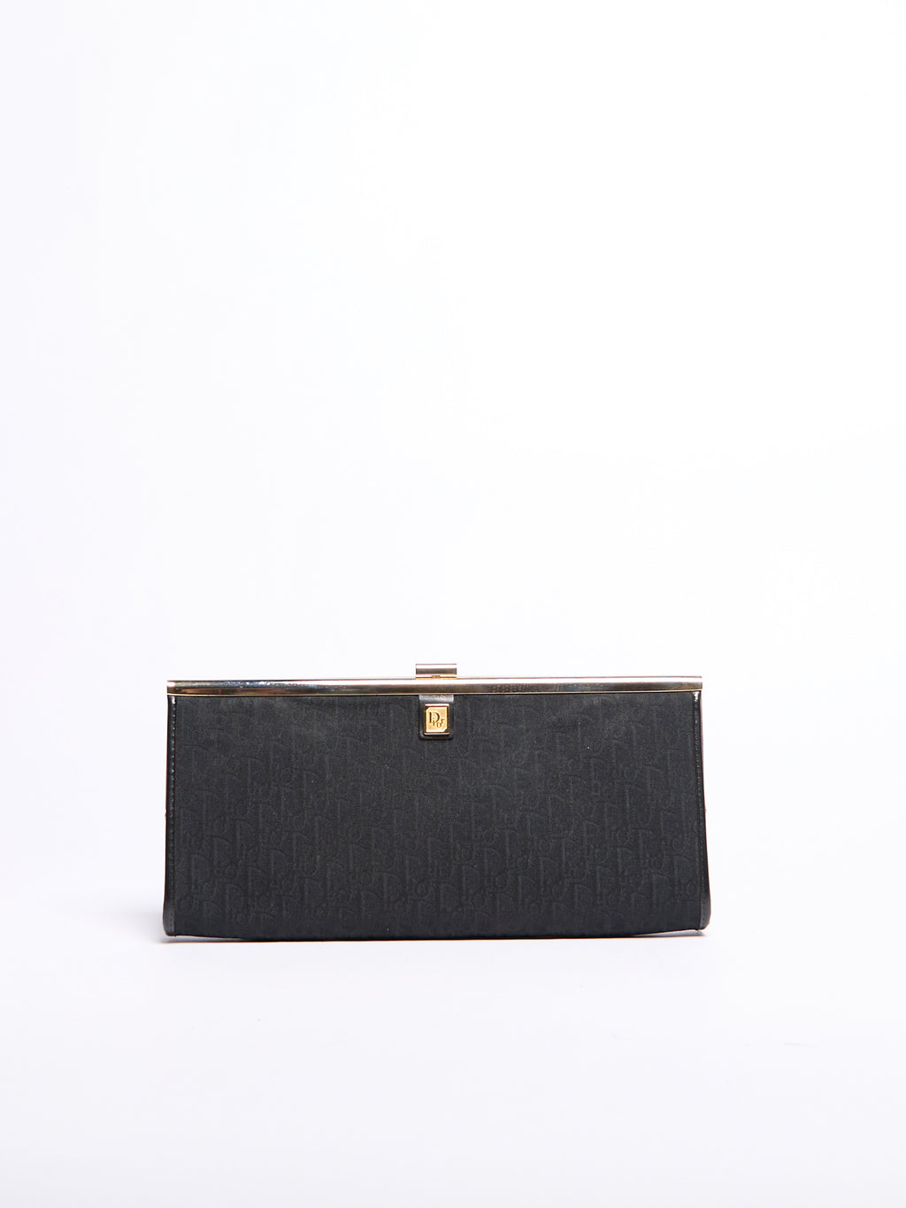Christian Dior Black Trotter Print Clutch