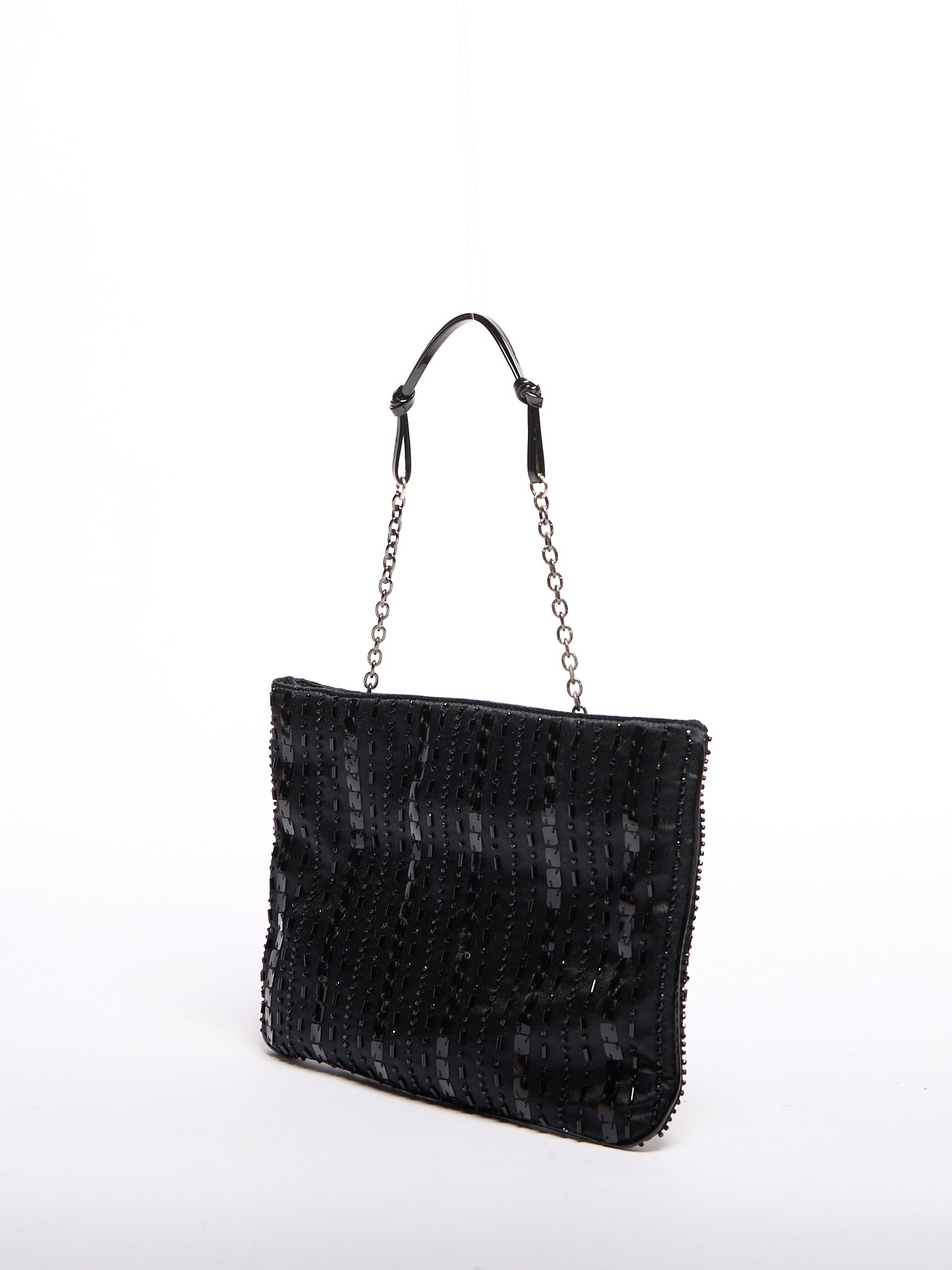 00’s Prada Black Satin Evening Bag