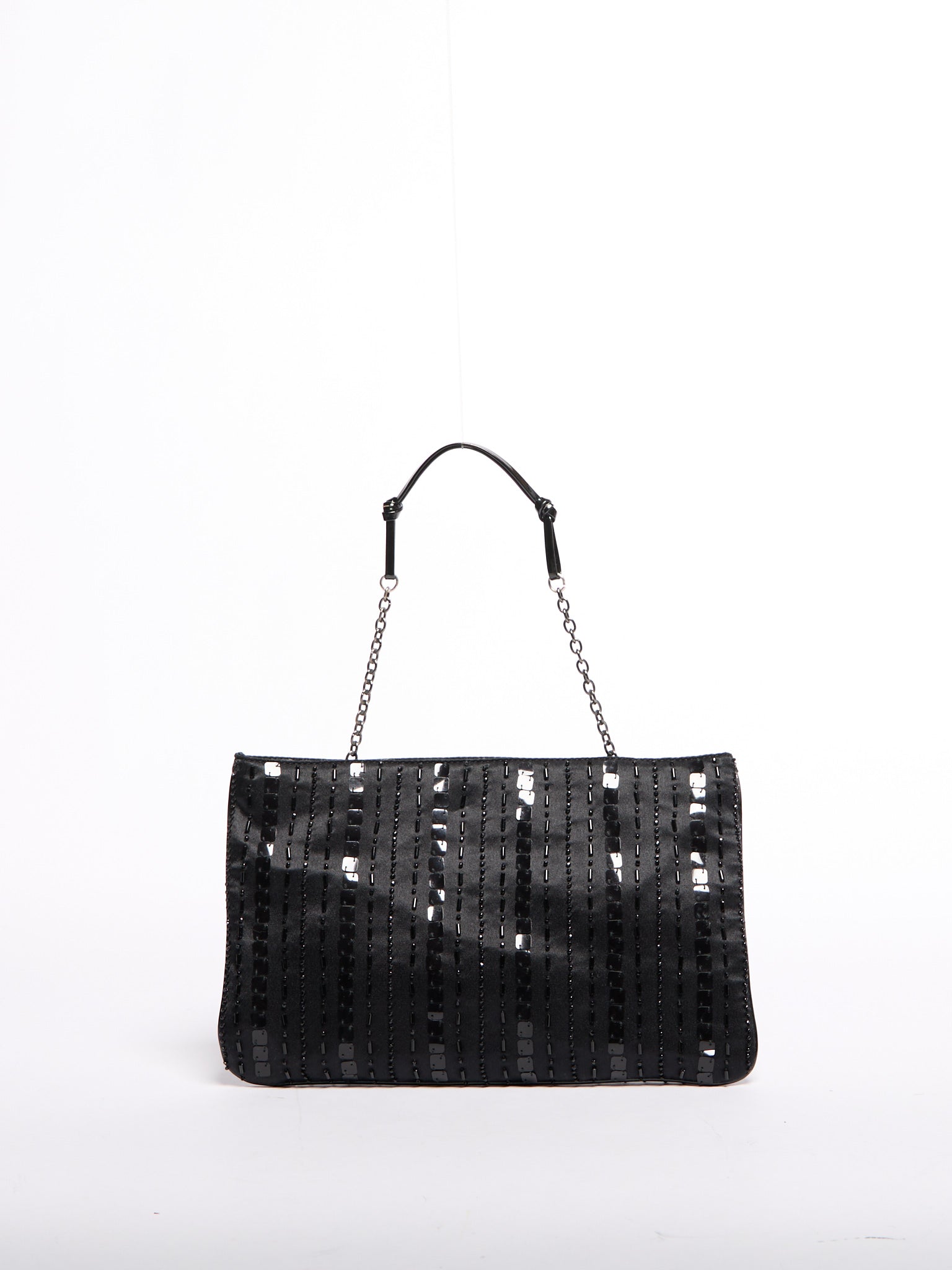 00’s Prada Black Satin Evening Bag