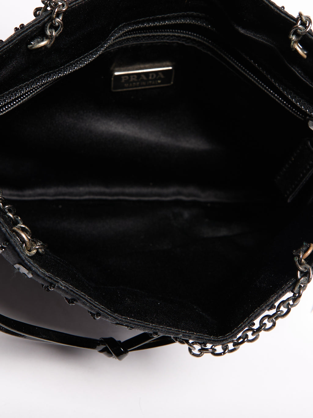 00’s Prada Black Satin Evening Bag