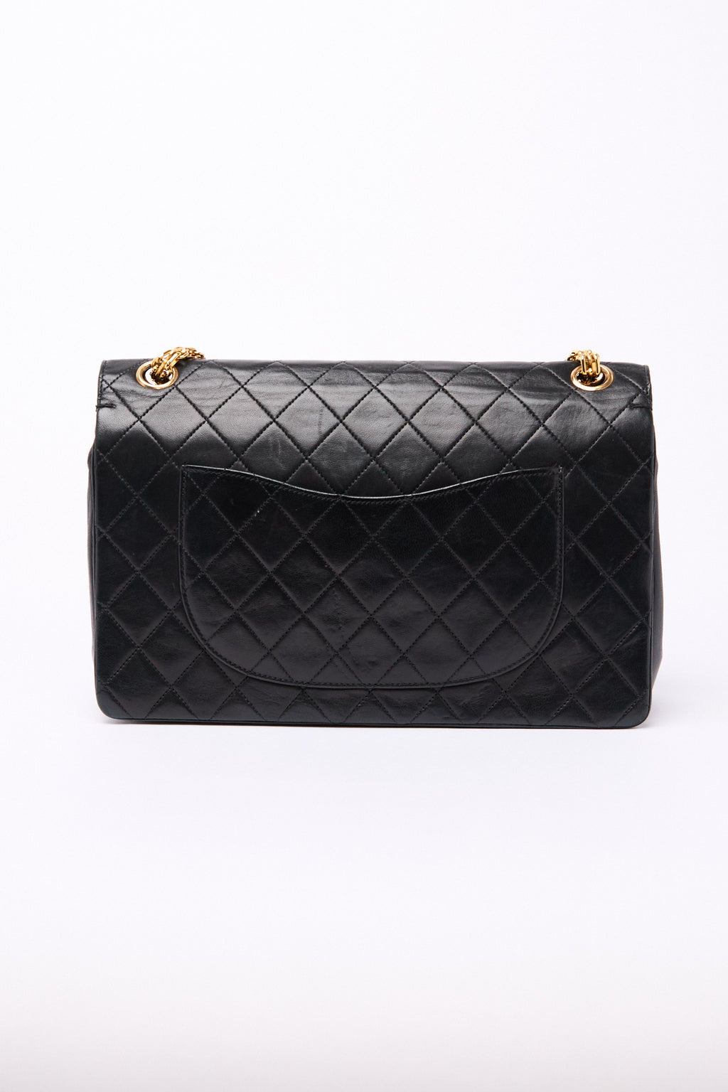 Chanel Black Lambskin 24k Gold Flap Bag