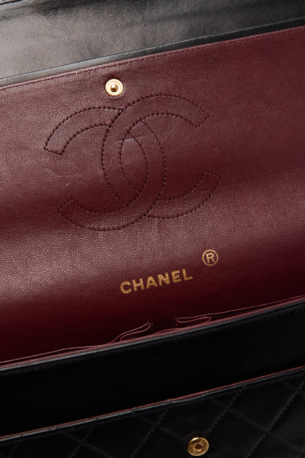 Chanel Black Lambskin 24k Gold Flap Bag