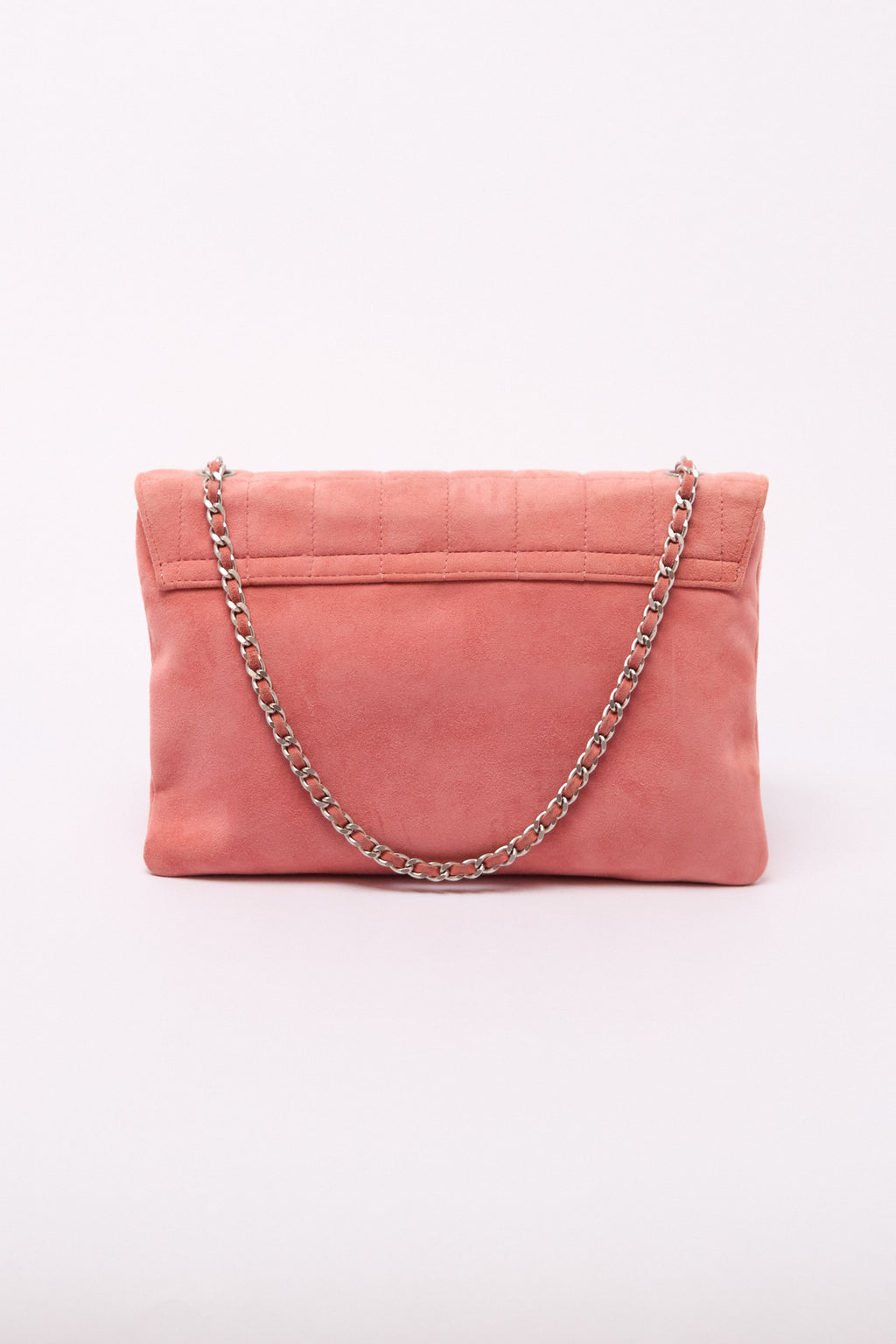 Chanel Pink Suede Turnlock Flap Bag