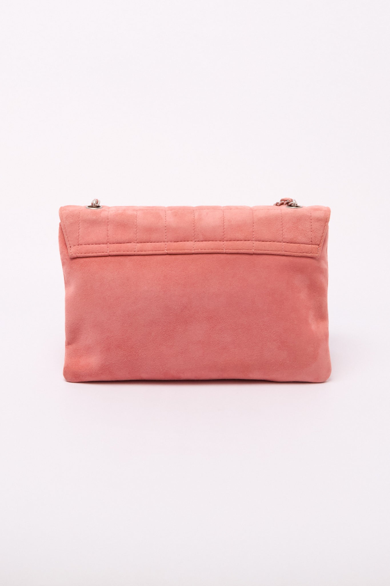 Chanel Pink Suede Turnlock Flap Bag