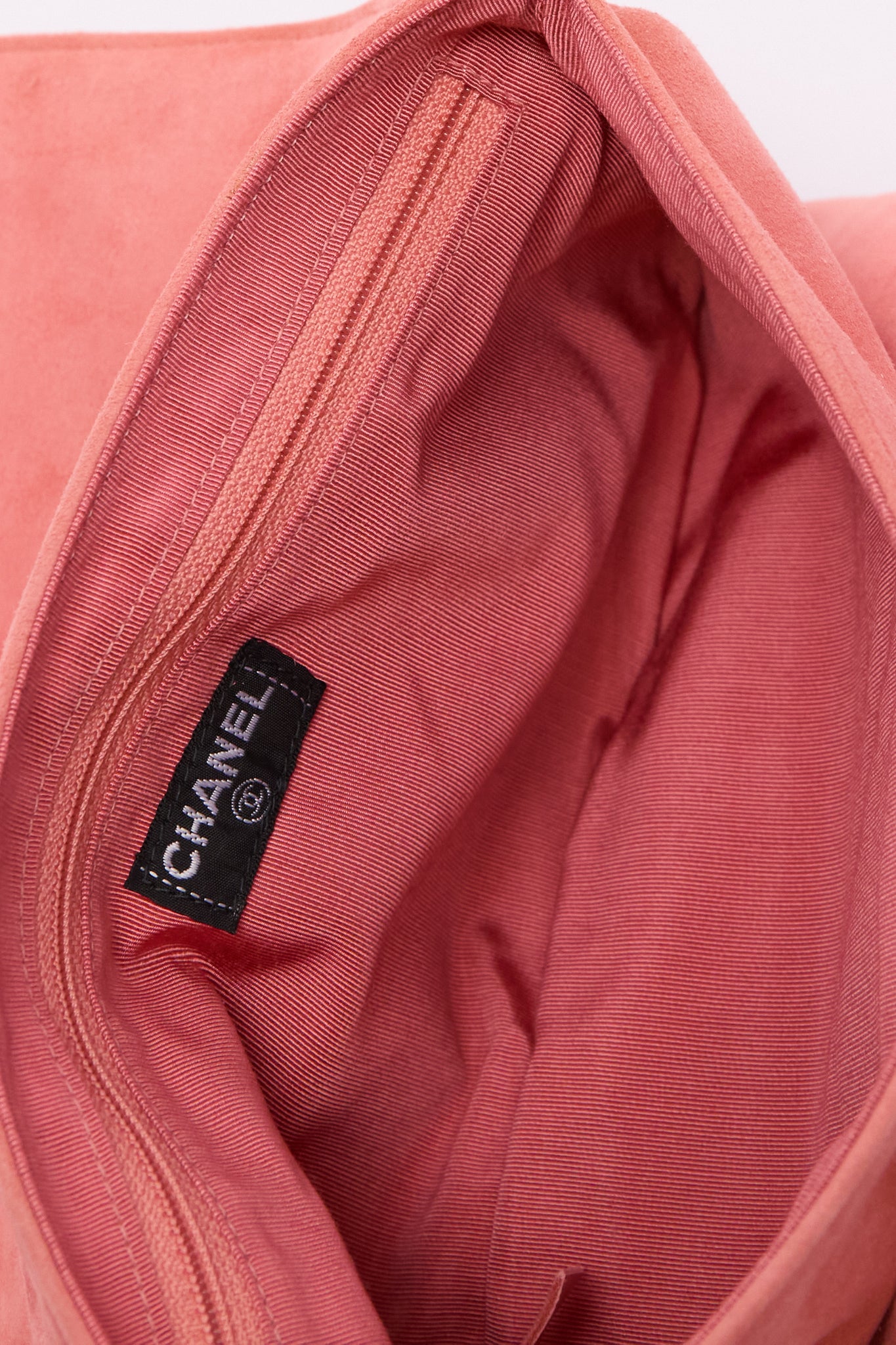 Chanel Pink Suede Turnlock Flap Bag
