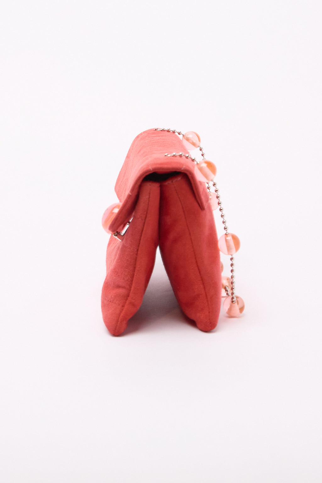 Chanel Salmon Suede Quilted Pouch