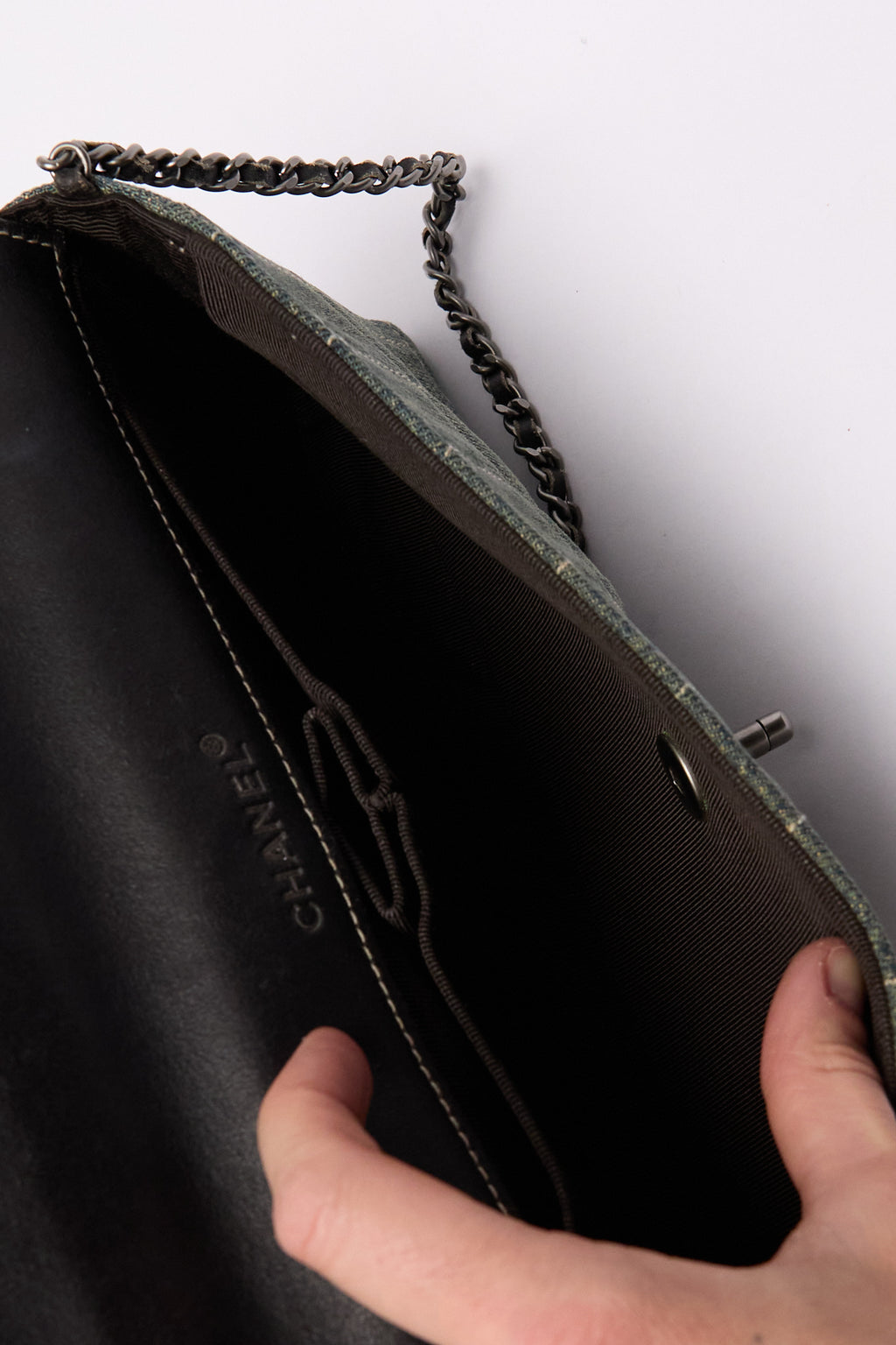 Chanel Denim Chocolate Bar Shoulder Bag