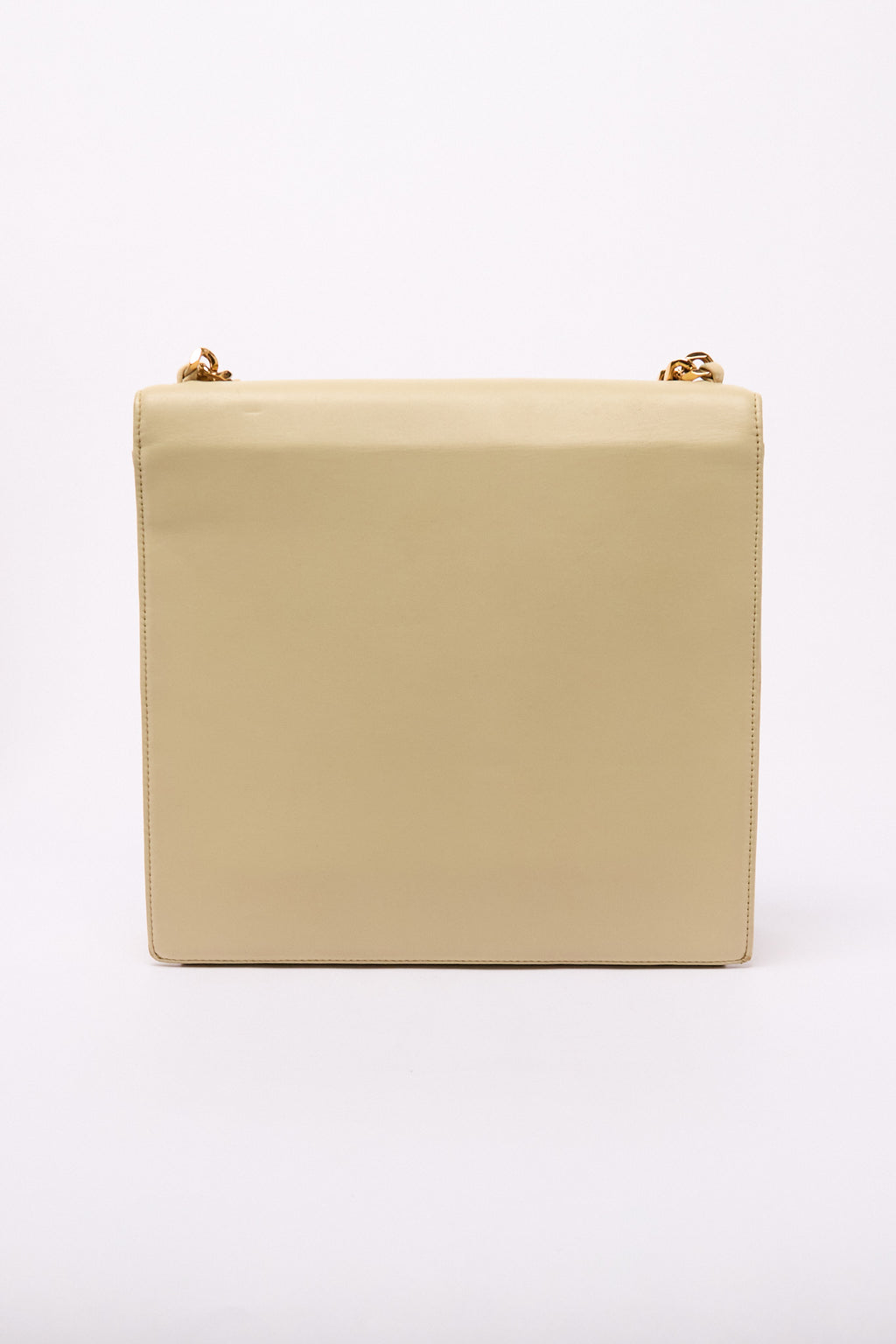 90’s Chanel Beige CC Chain Handbag 24K Gold Hardware