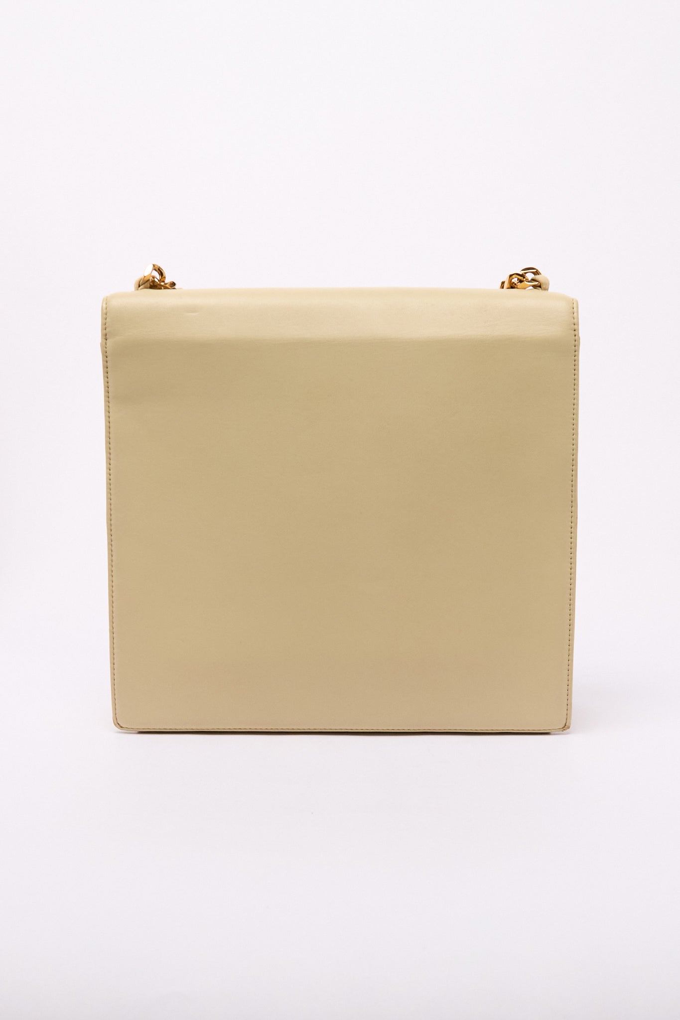 90’s Chanel Beige CC Chain Handbag 24K Gold Hardware
