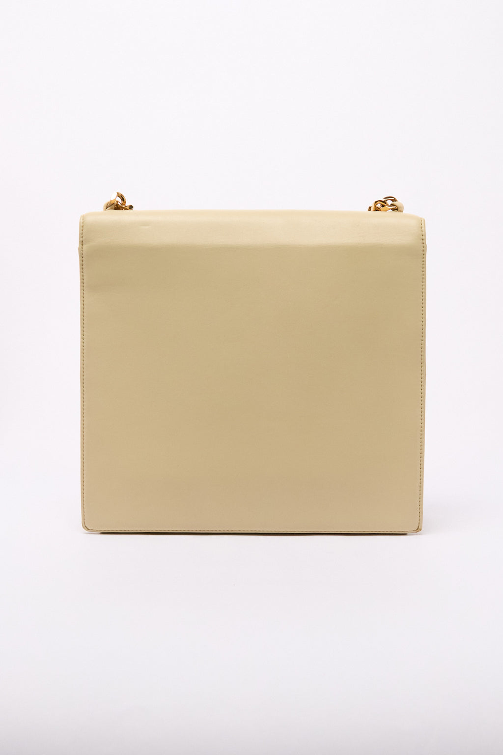90’s Chanel Beige CC Chain Handbag 24K Gold Hardware