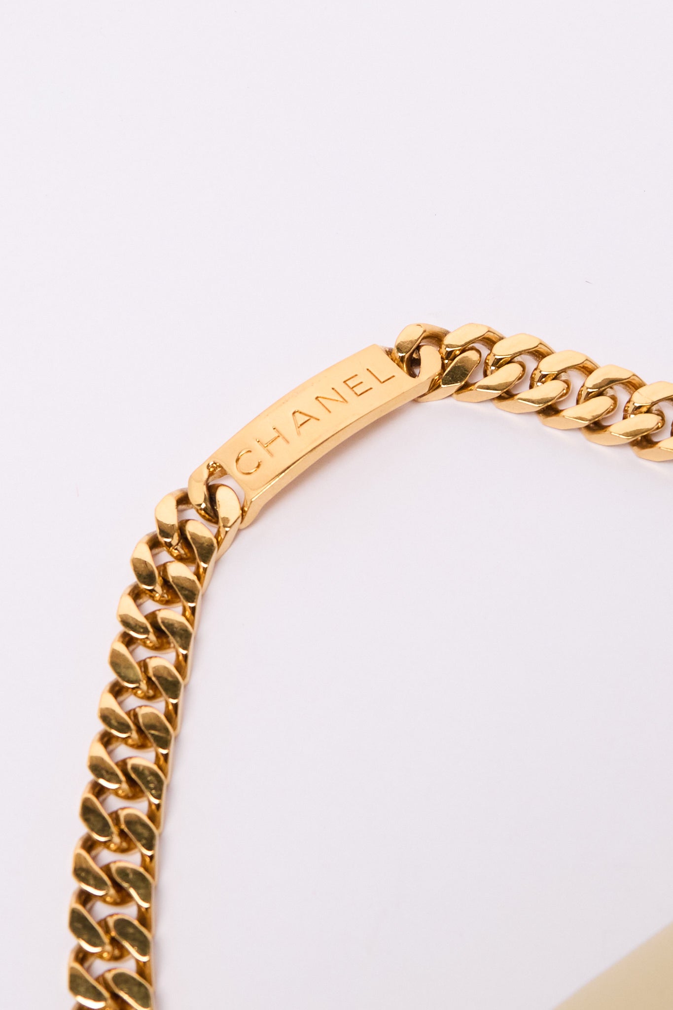 90’s Chanel Beige CC Chain Handbag 24K Gold Hardware
