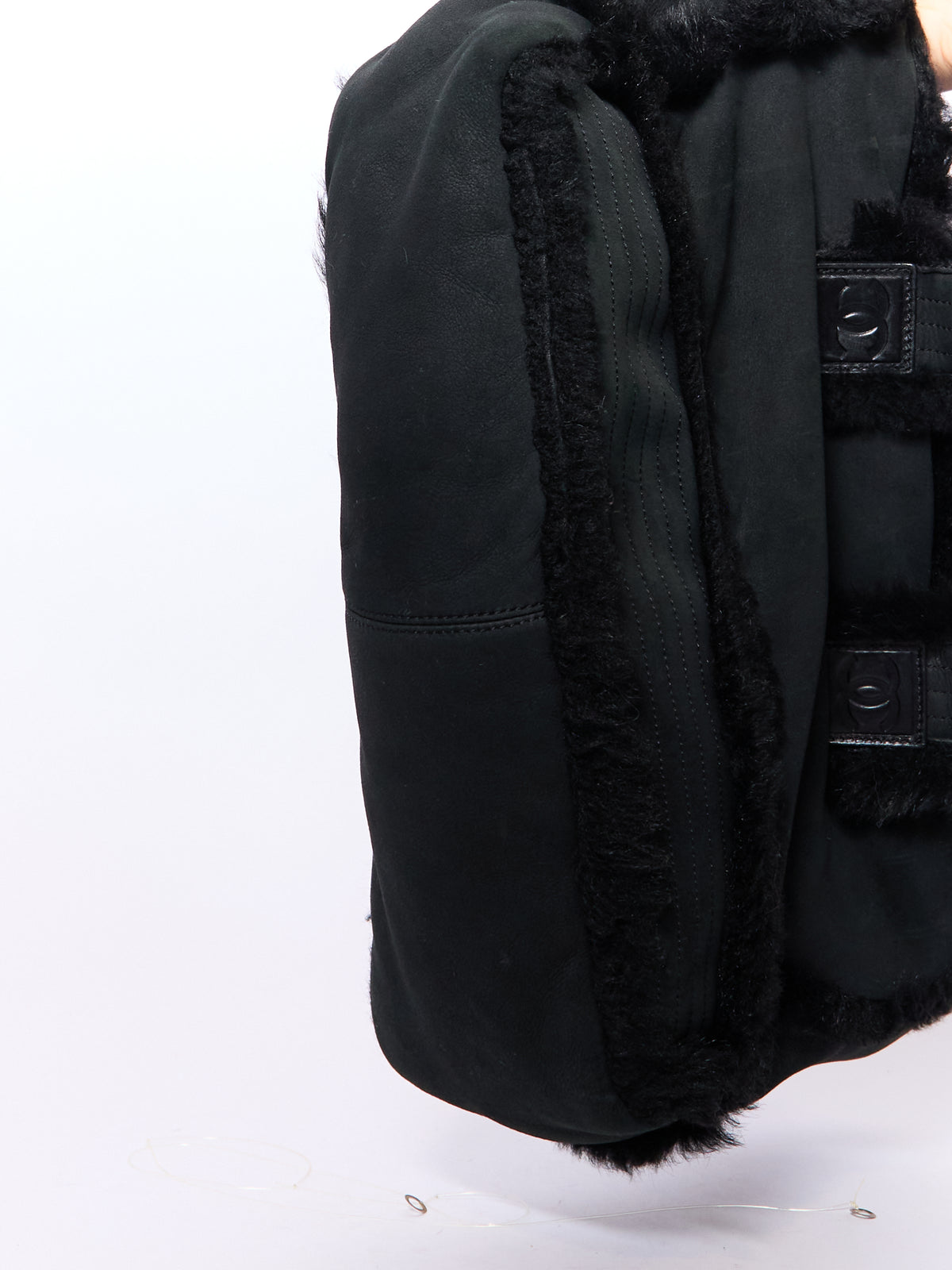 Chanel Sports Black Sherpa CC Tote