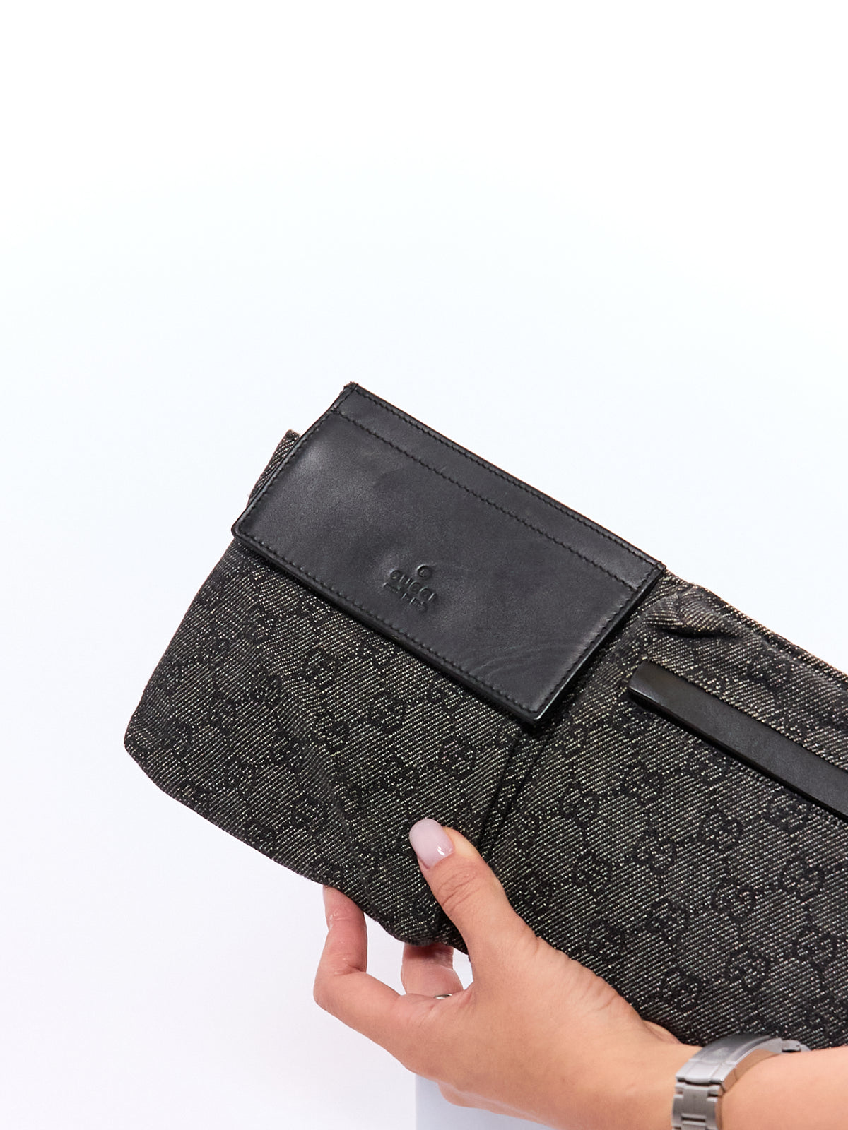 Gucci Grey GG Canvas Belt Bag
