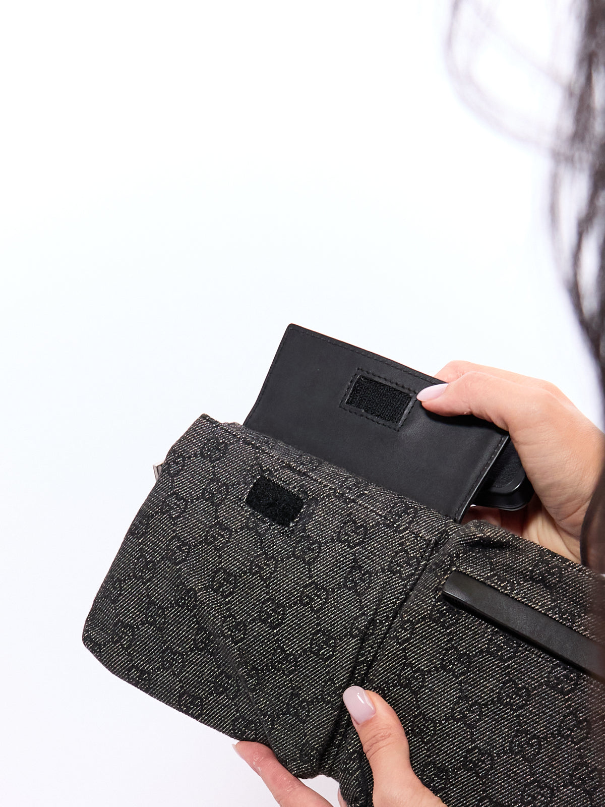 Gucci Grey GG Canvas Belt Bag