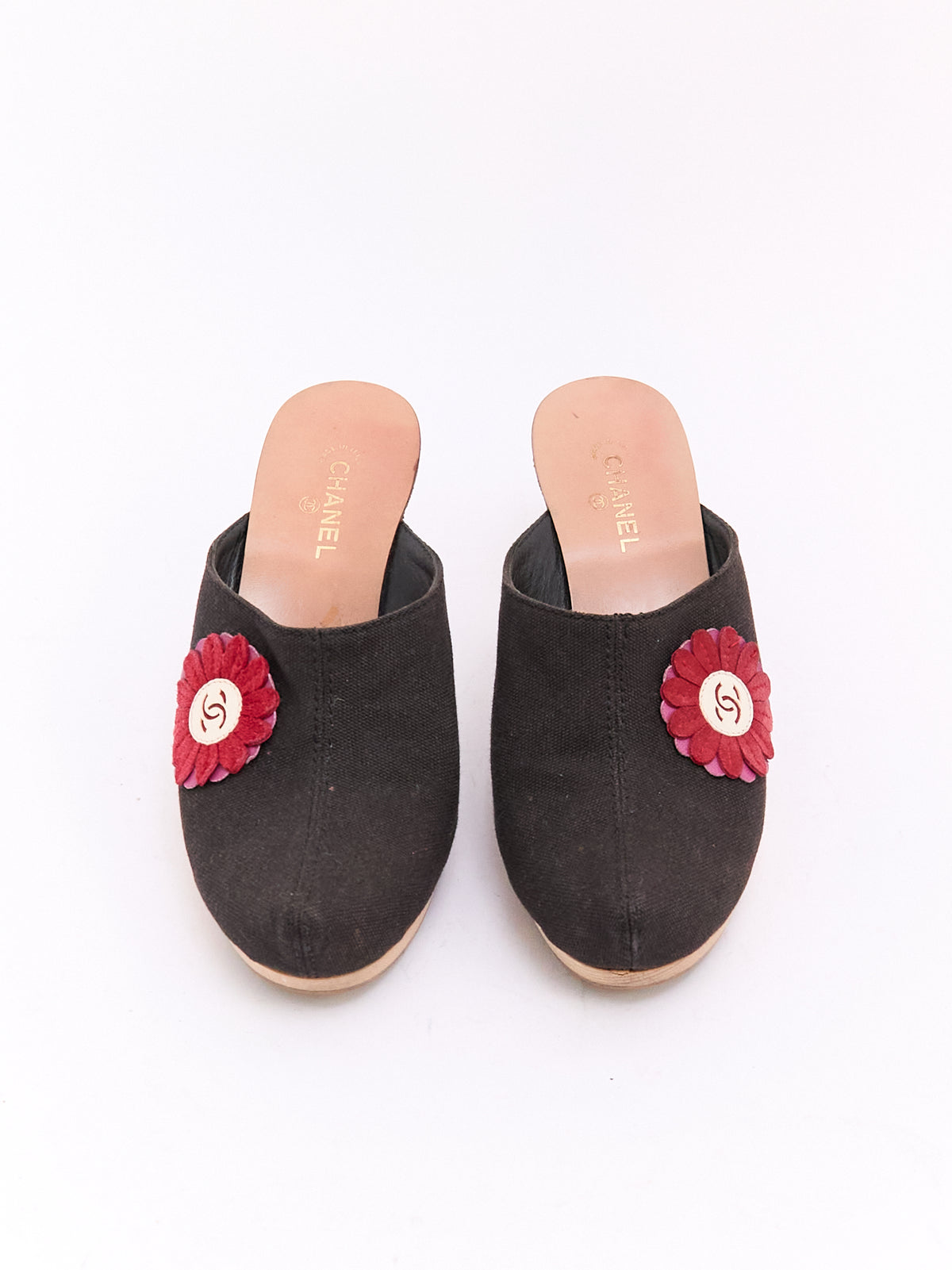 Chanel Canvas Flower Clog 36.5