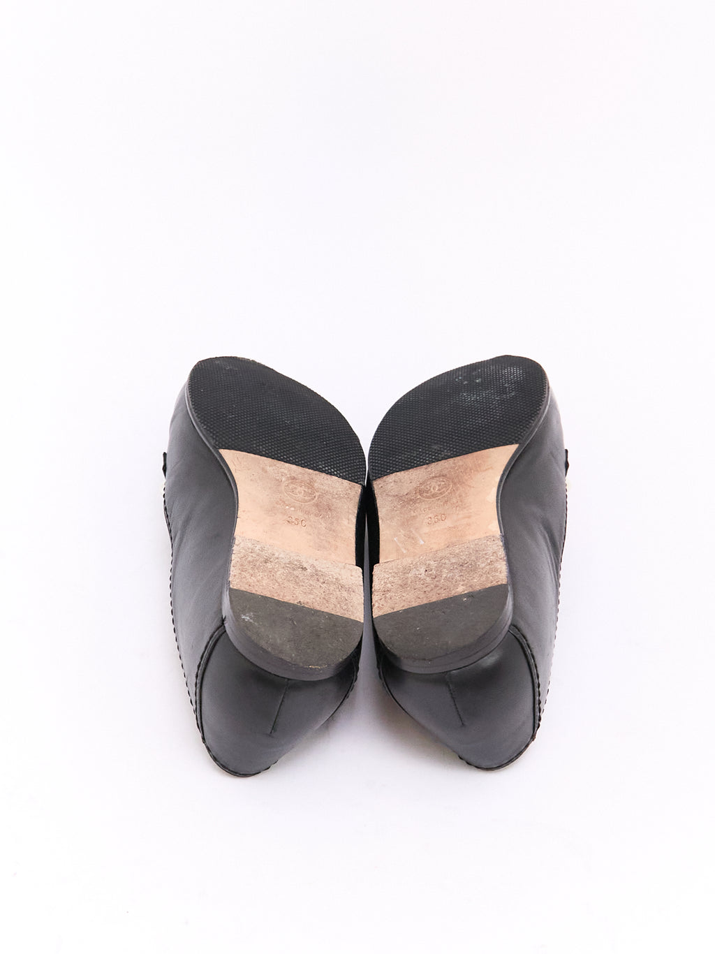 Chanel Black Pearl CC Loafer 36