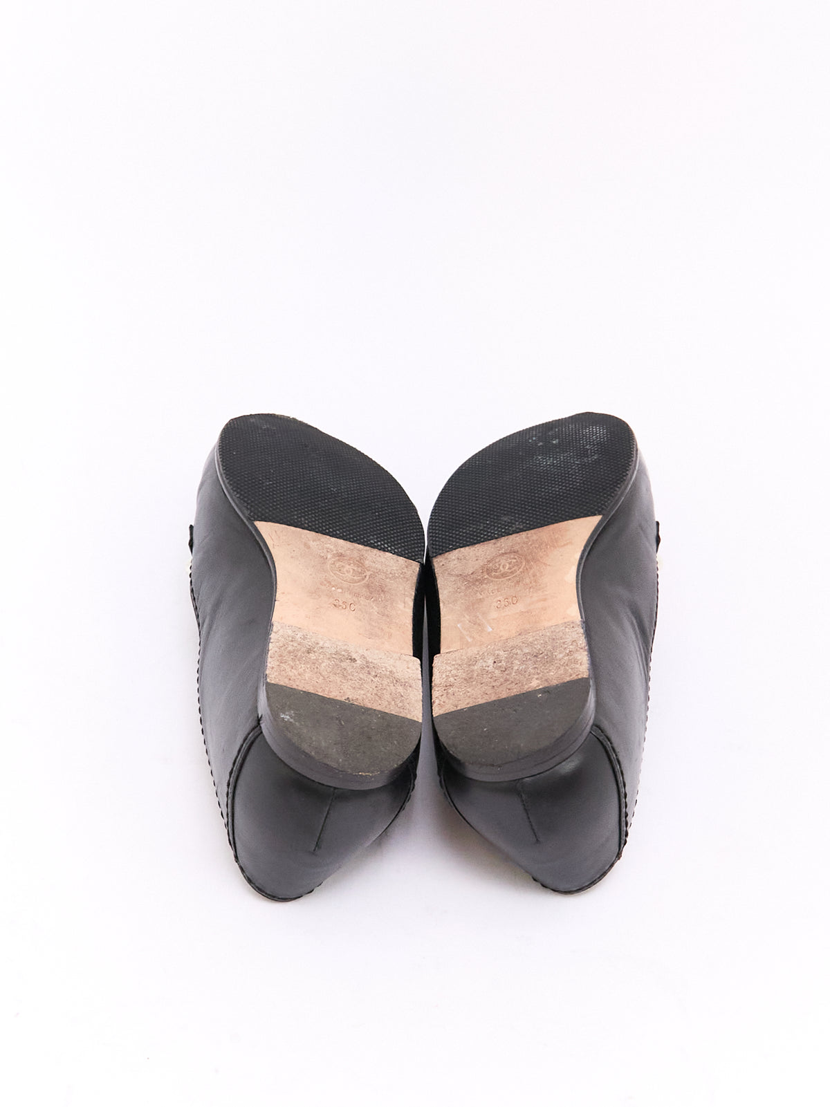 Chanel Black Pearl CC Loafer 36