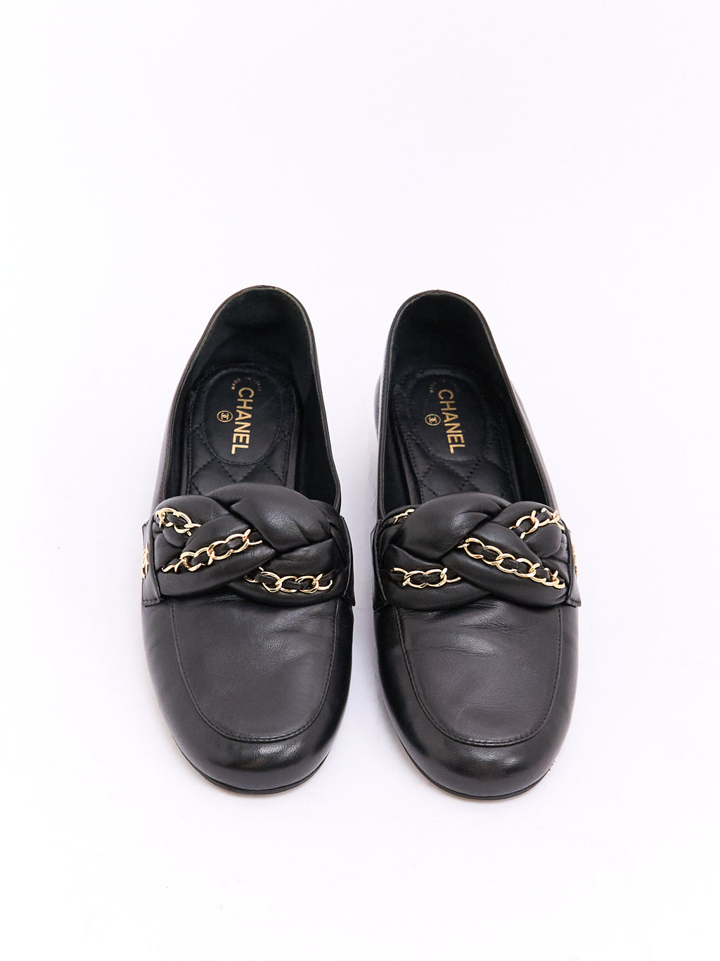 Chanel Black Chain CC Loafer 36