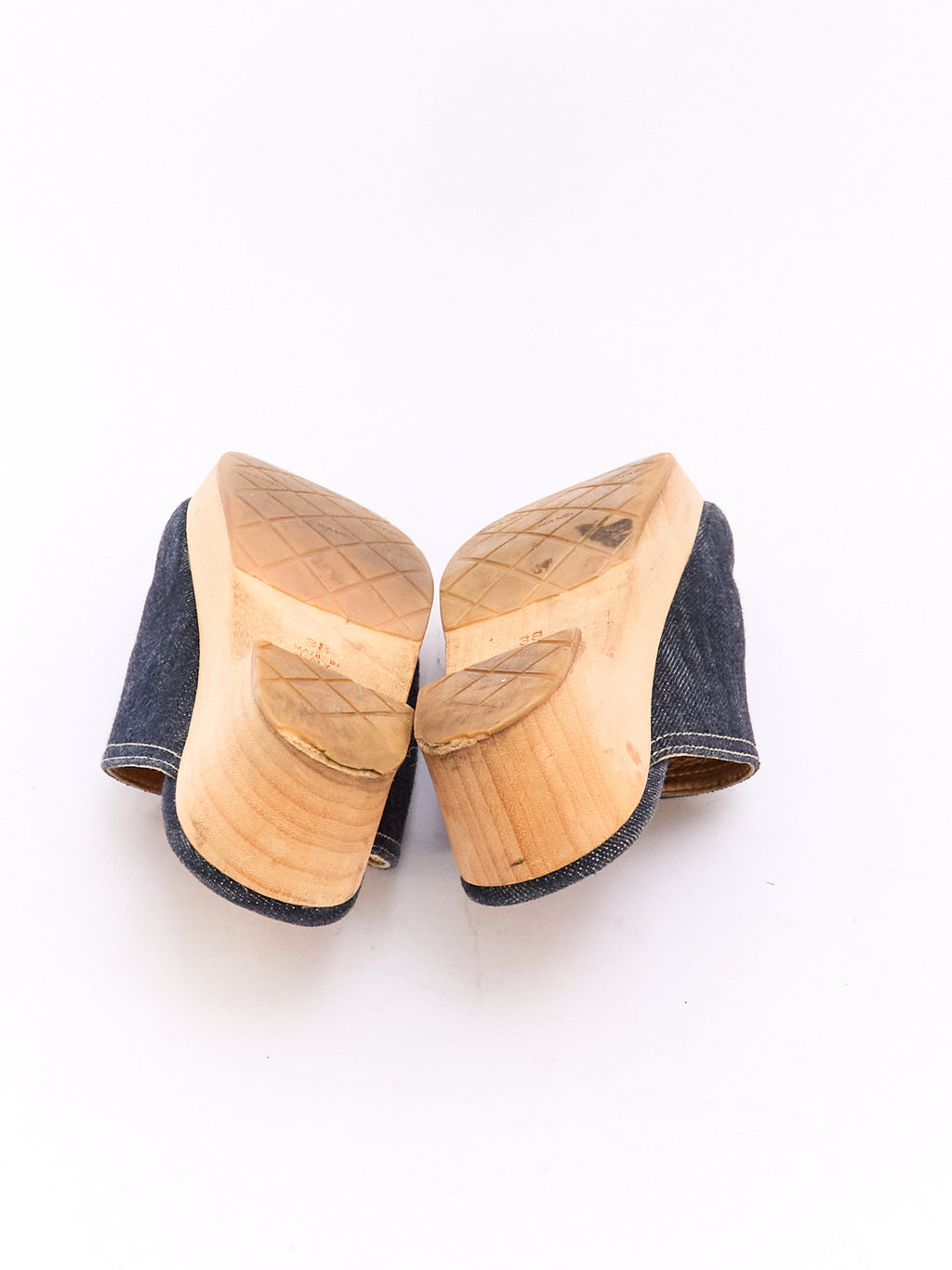 Chanel Denim CC Clogs 38