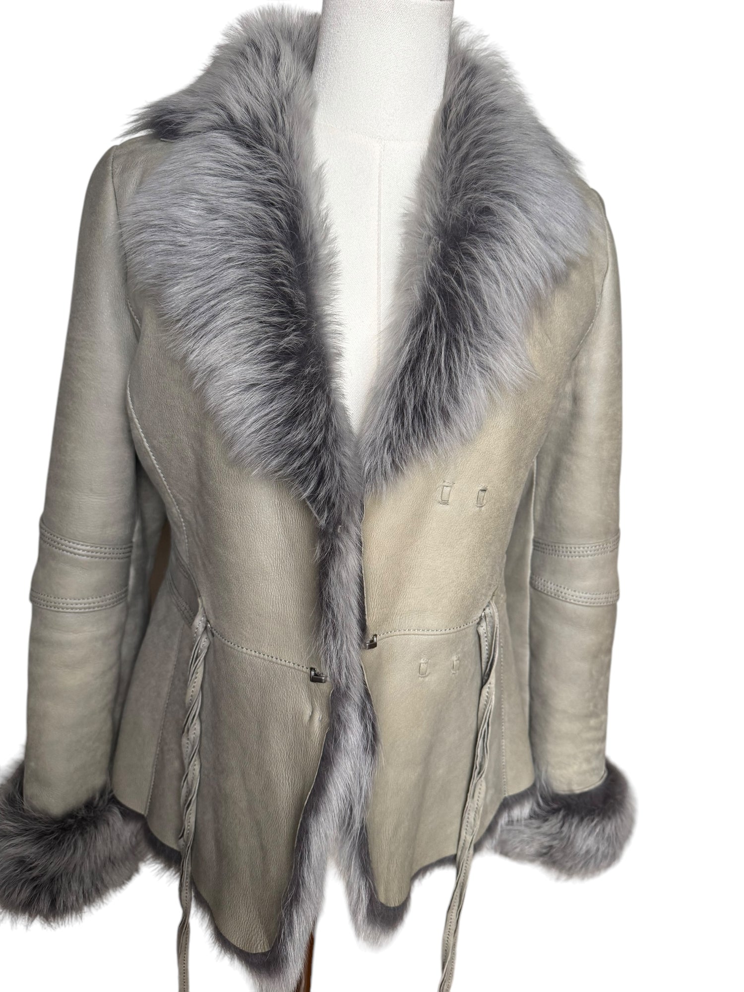 Grey Vintage Fur Jacket