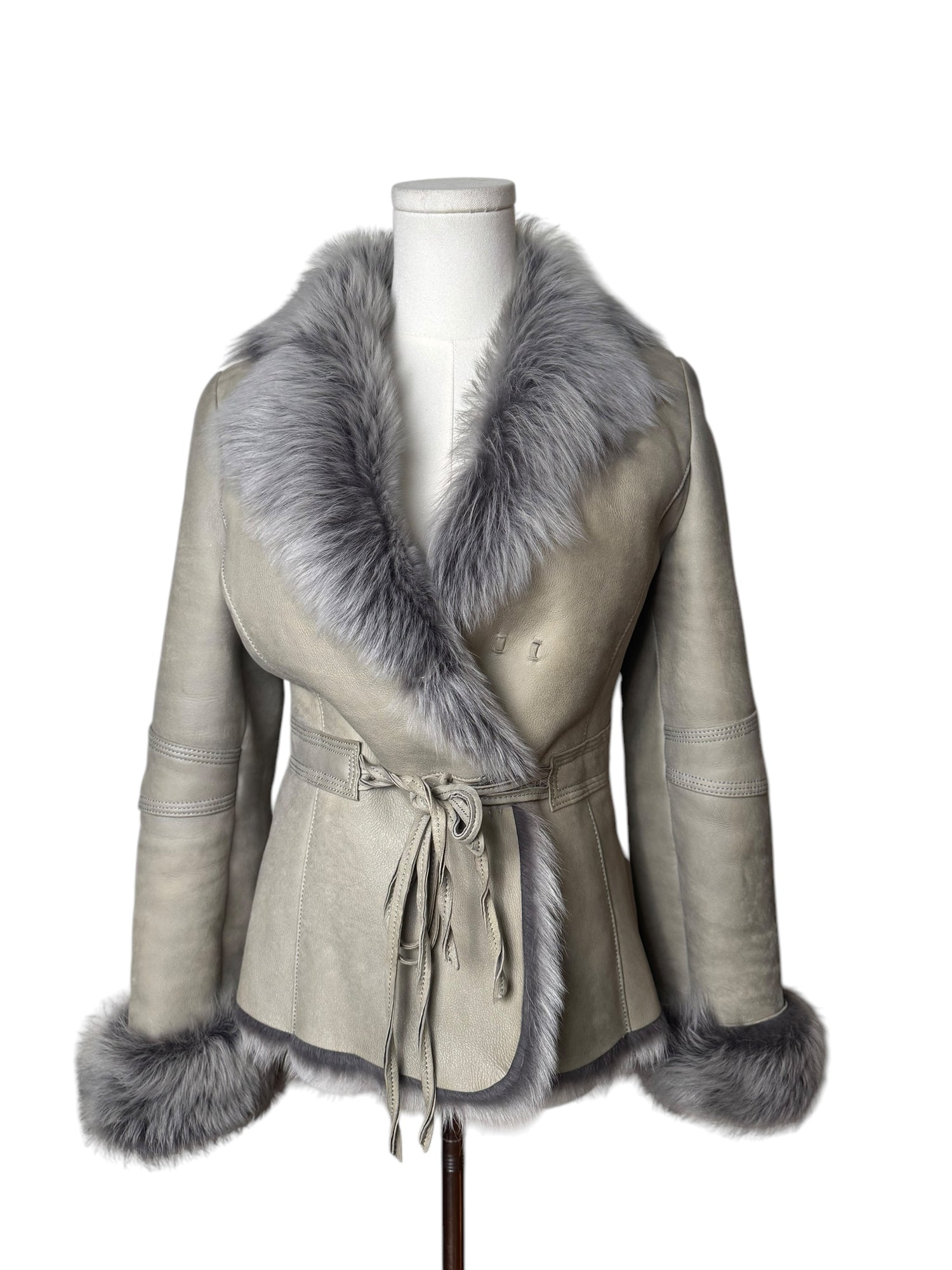 Grey Vintage Fur Jacket