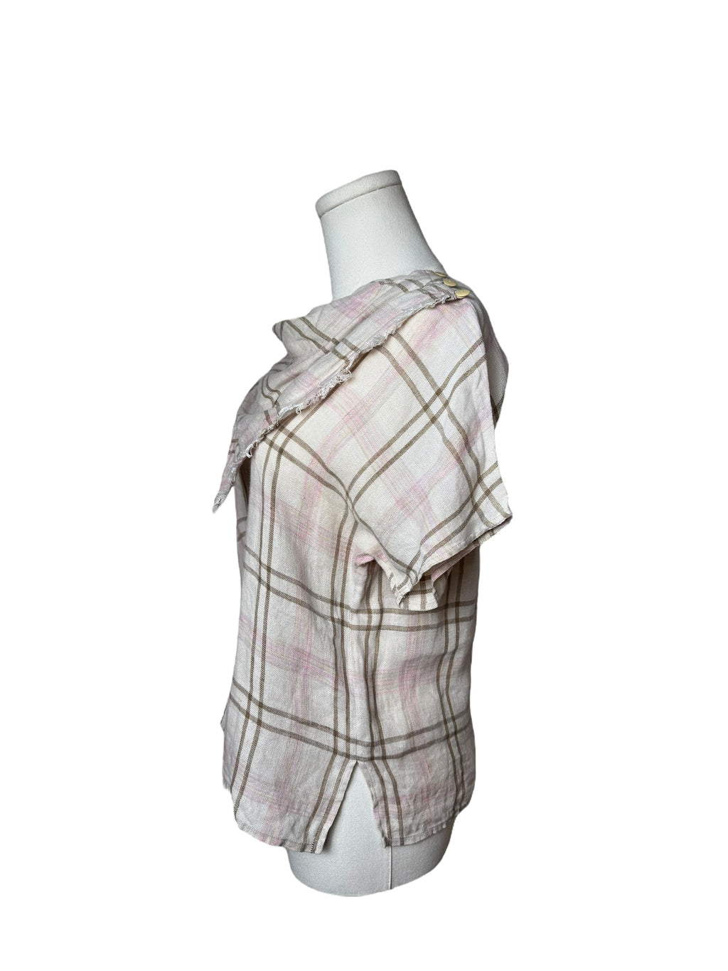 Chloe Linen Checkered Top