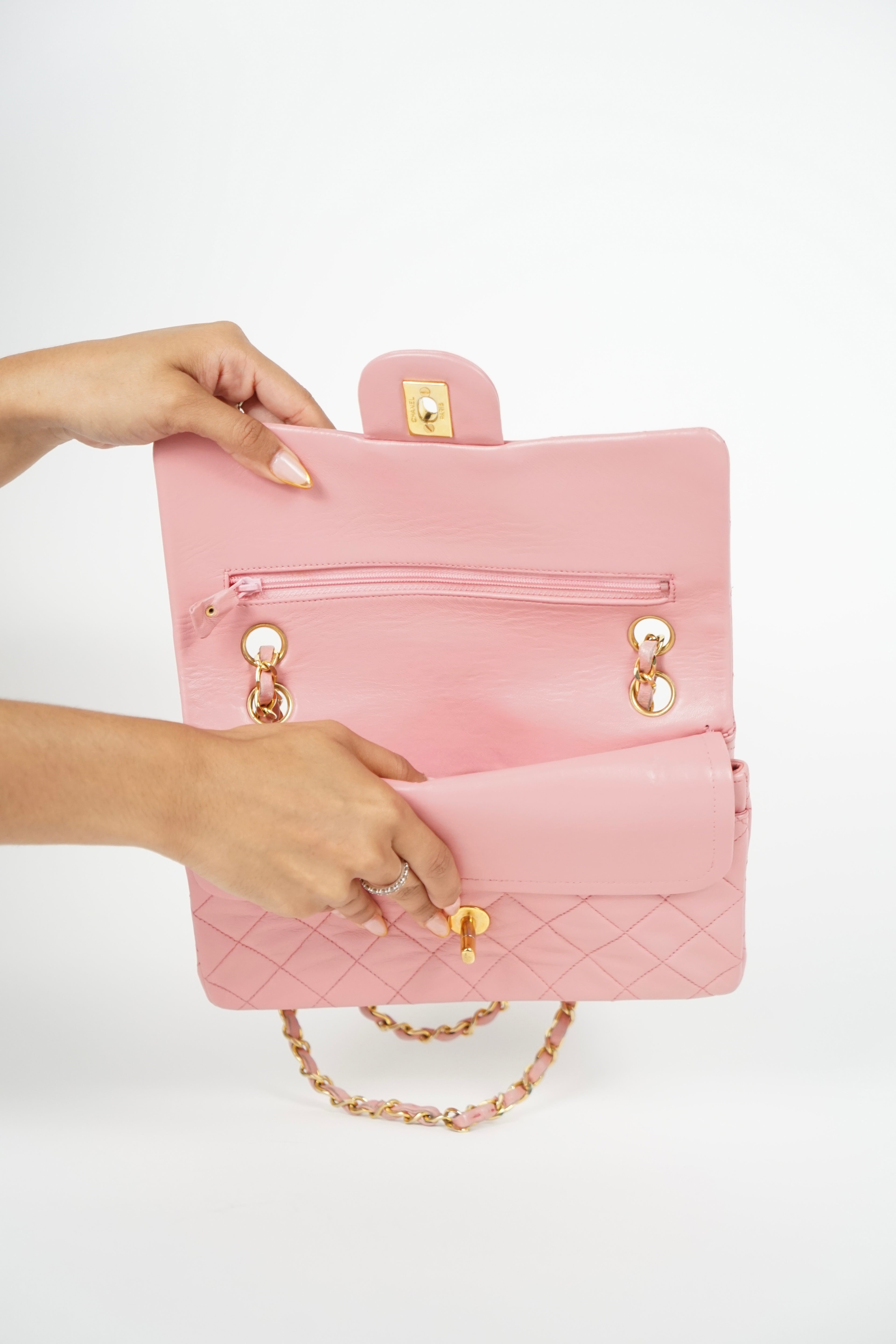Chanel Lambskin Baby Pink Double Flap Bag
