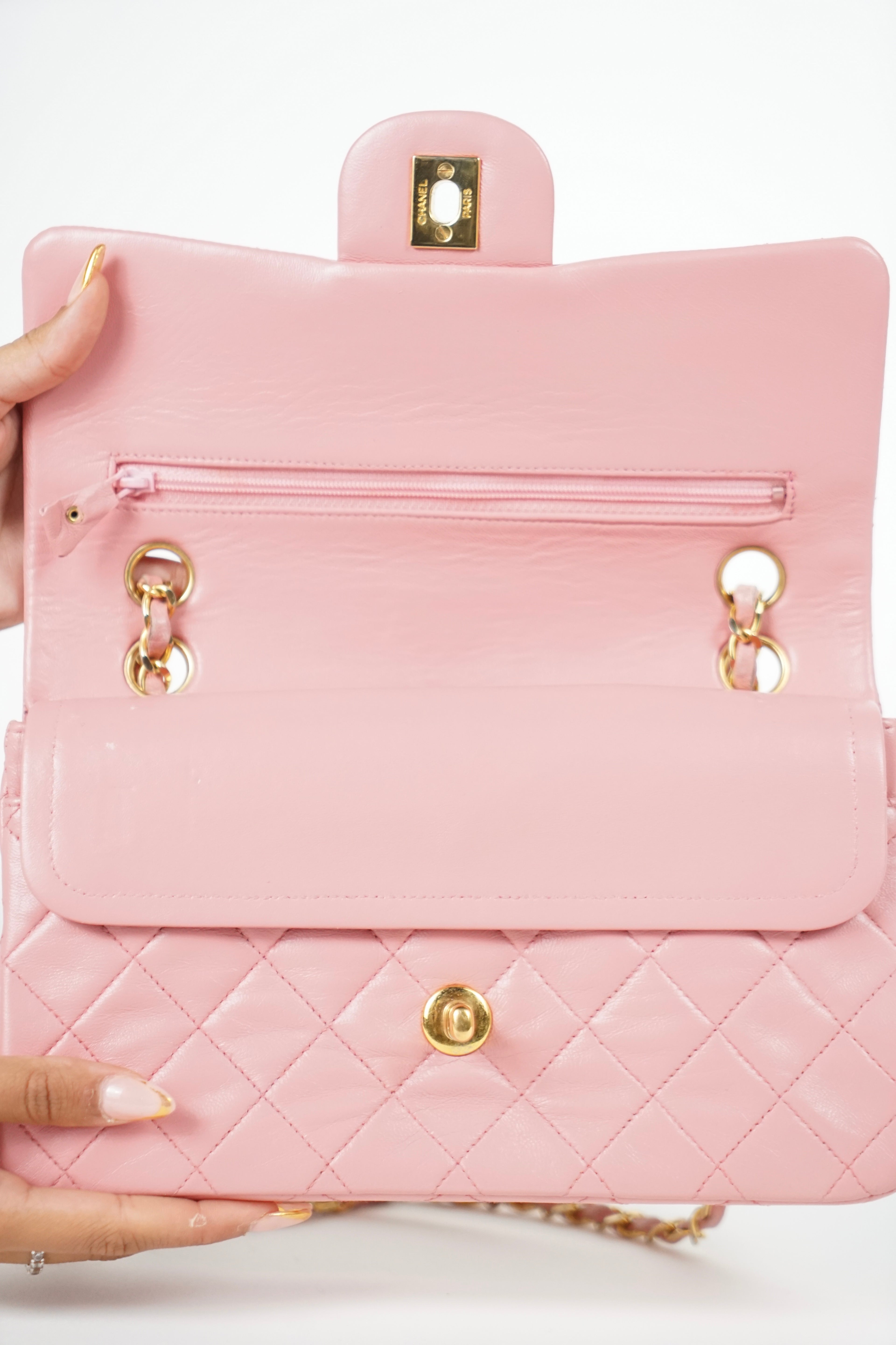 Chanel Lambskin Baby Pink Double Flap Bag