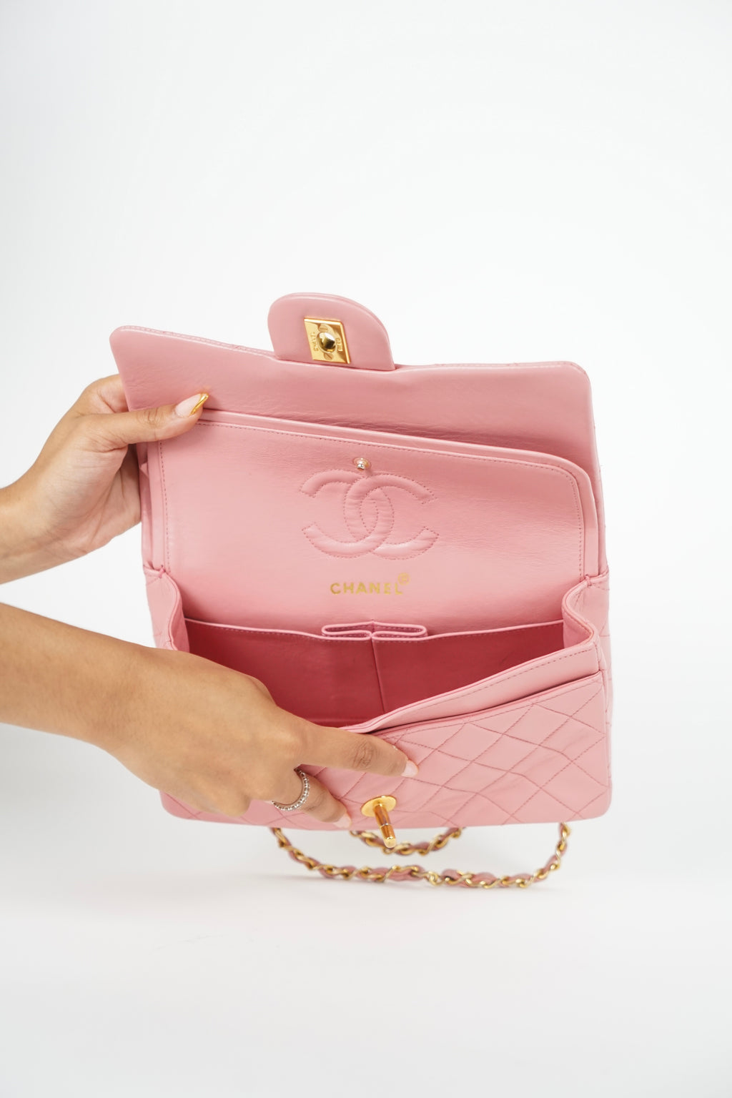 Chanel Lambskin Baby Pink Double Flap Bag