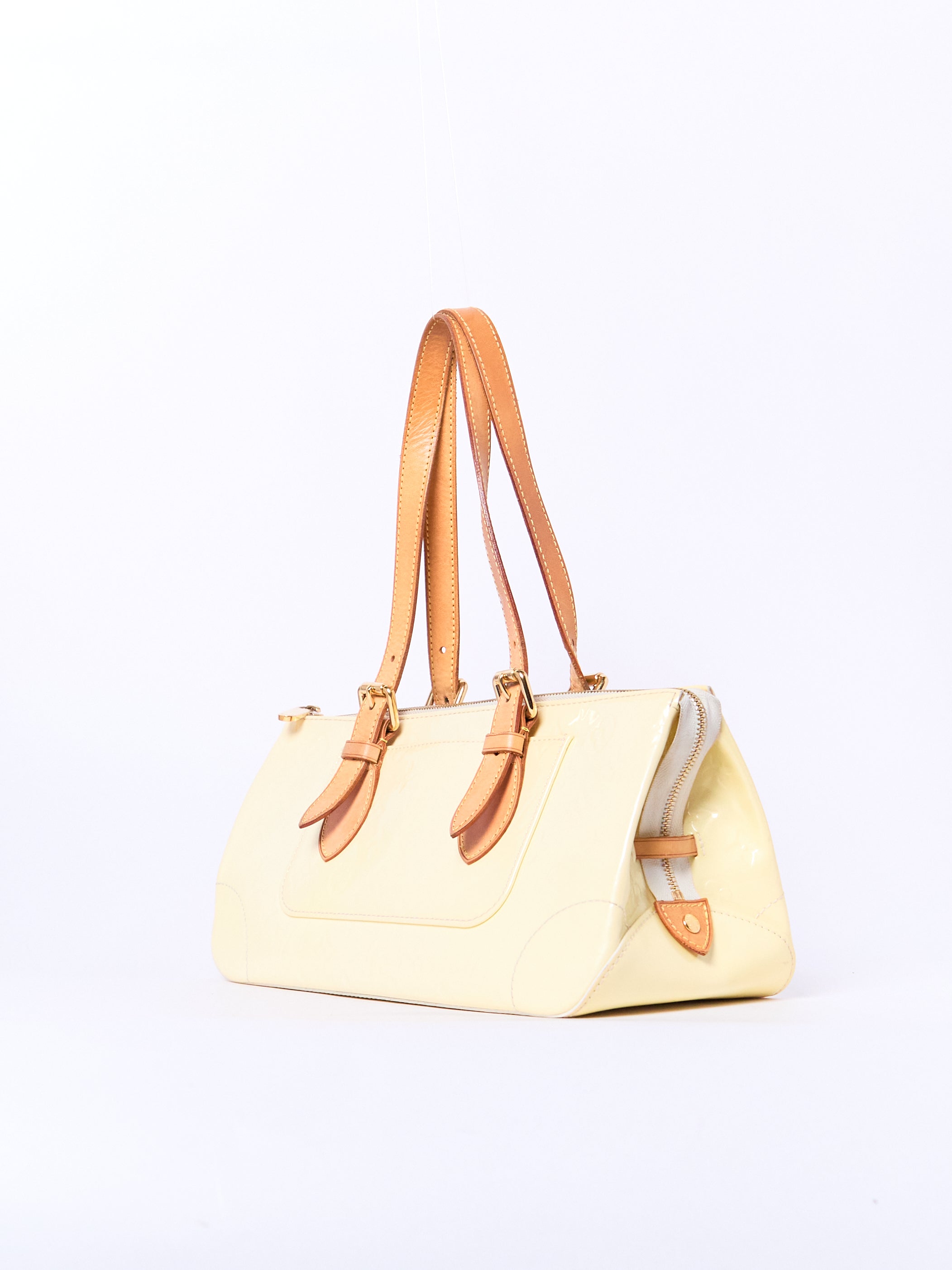 Louis Vuitton Yellow Vernis Leather Shoulder Bag