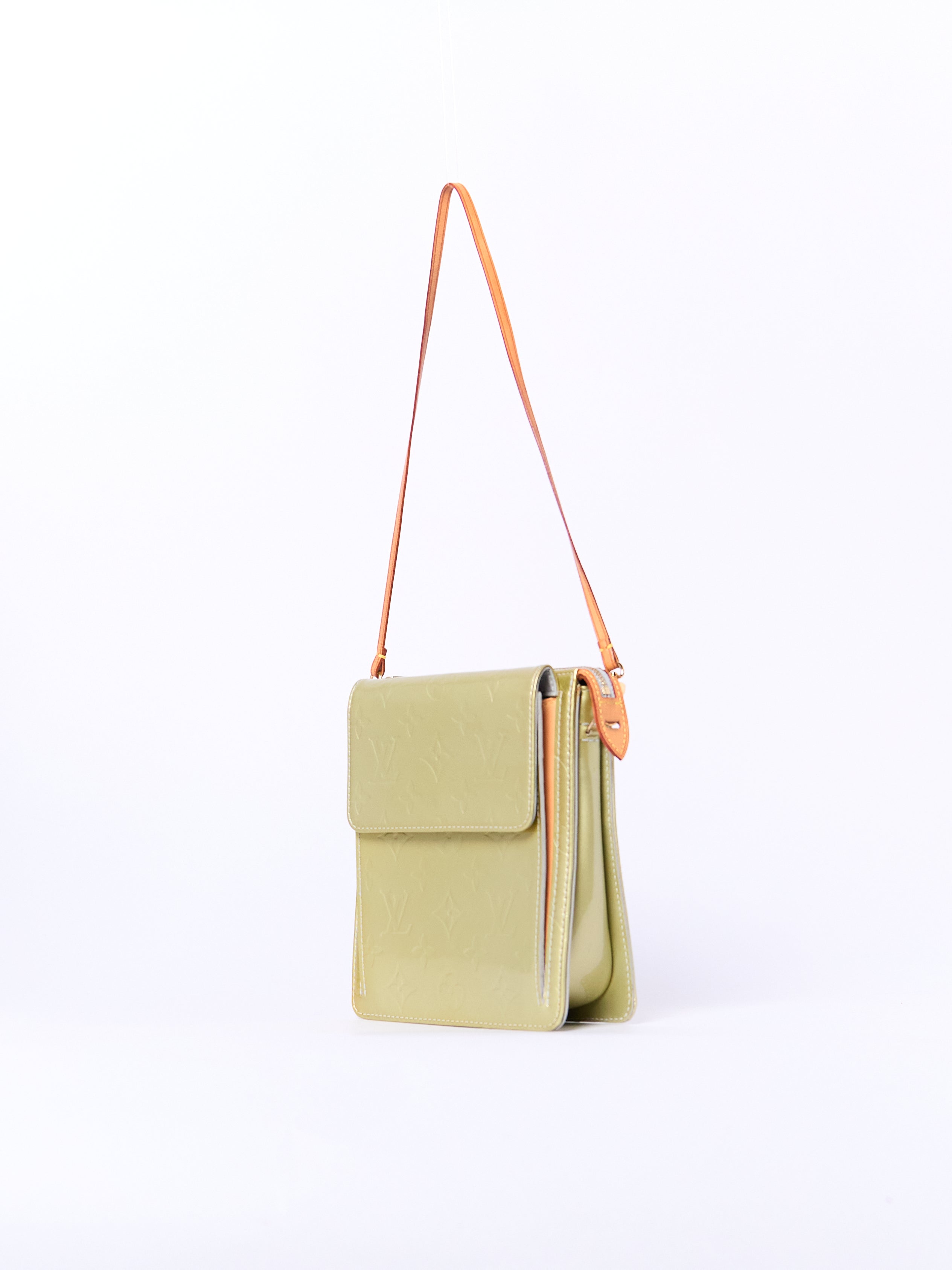Louis Vuitton Green Vernis Shoulder Pochette