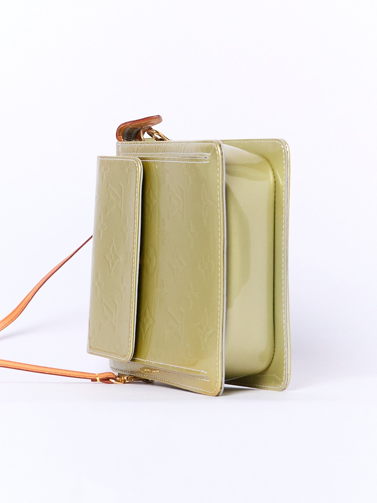 Louis Vuitton Green Vernis Shoulder Pochette