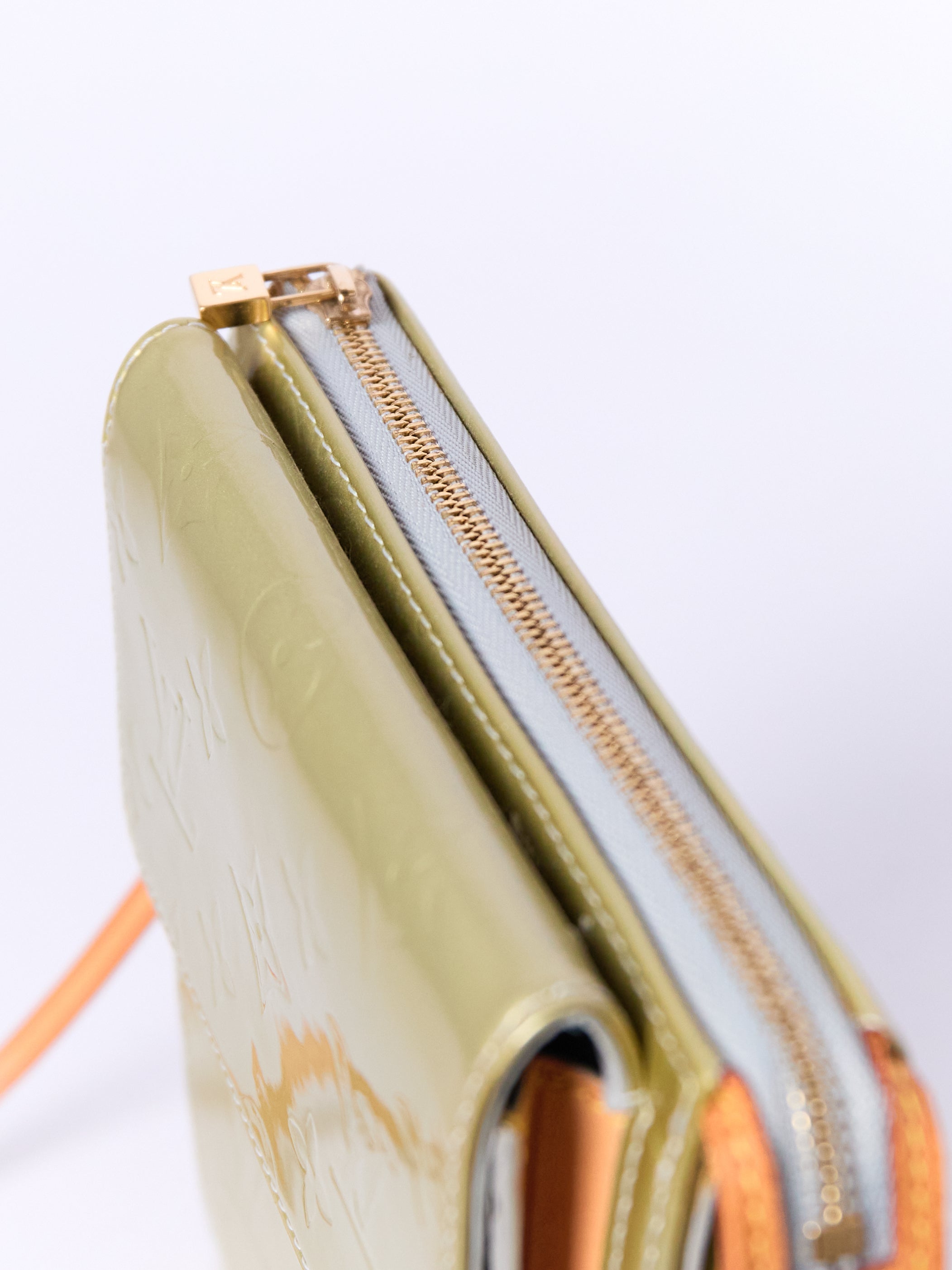Louis Vuitton Green Vernis Shoulder Pochette