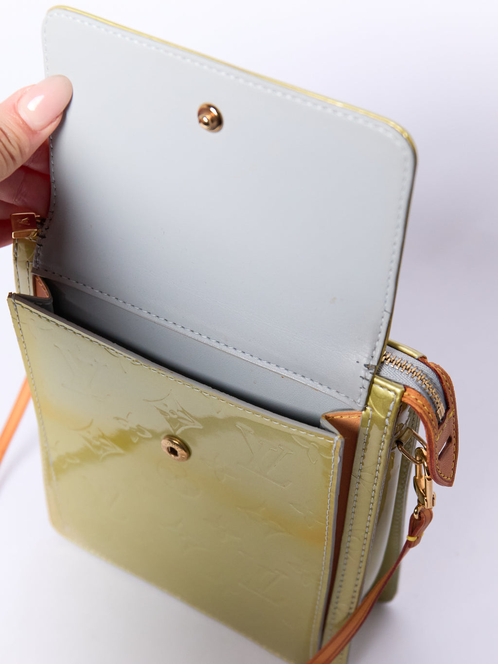 Louis Vuitton Green Vernis Shoulder Pochette
