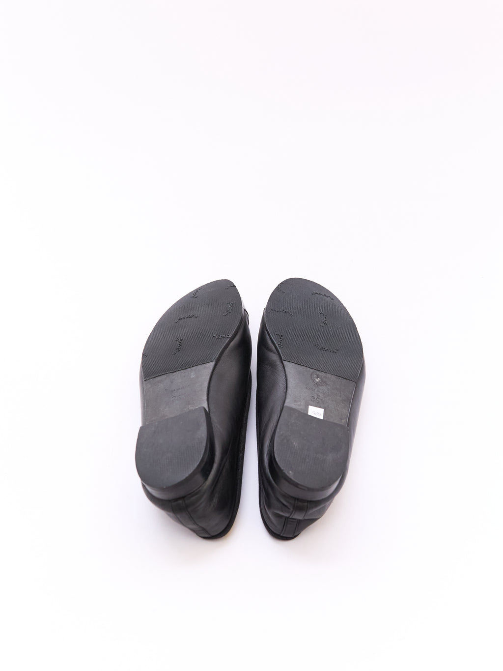 Chanel Black Leather Patent Cap Toe Flat Size 36.5