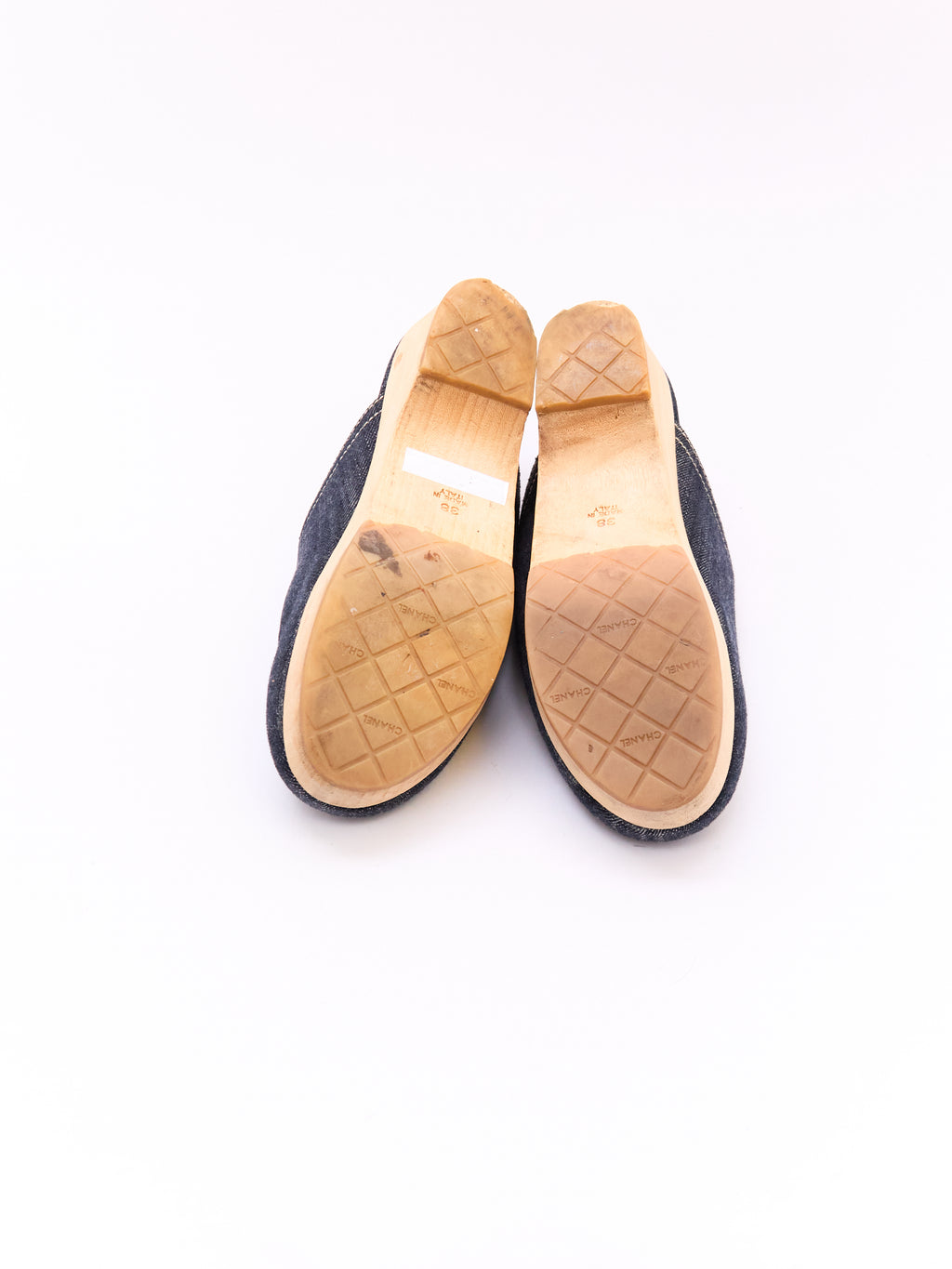 Chanel Blue Denim CC Clog Size 38