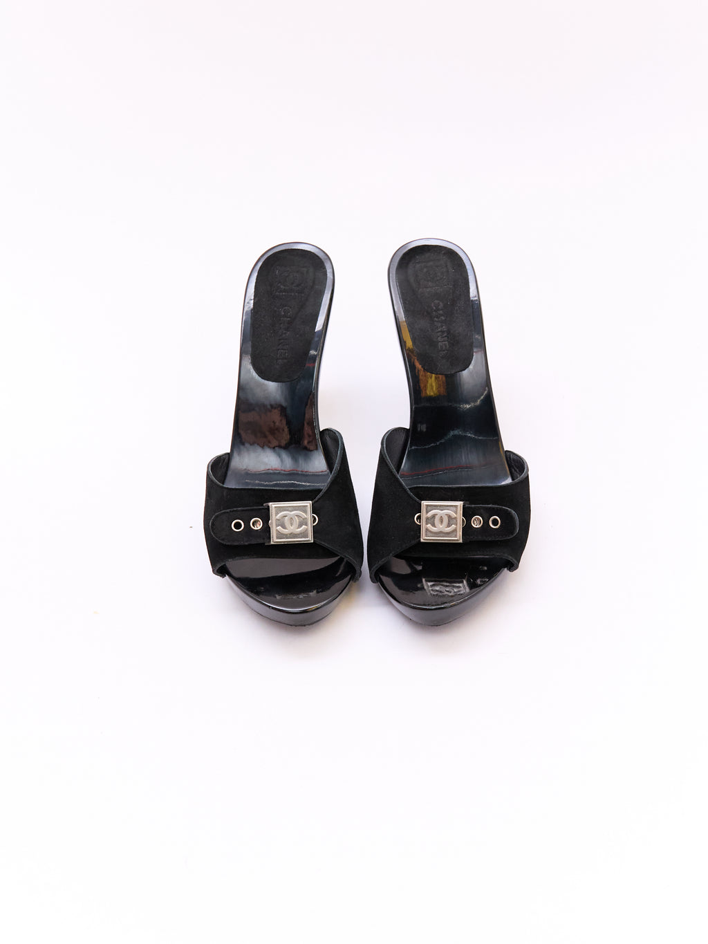 Chanel Black CC Sport Mule Size 39