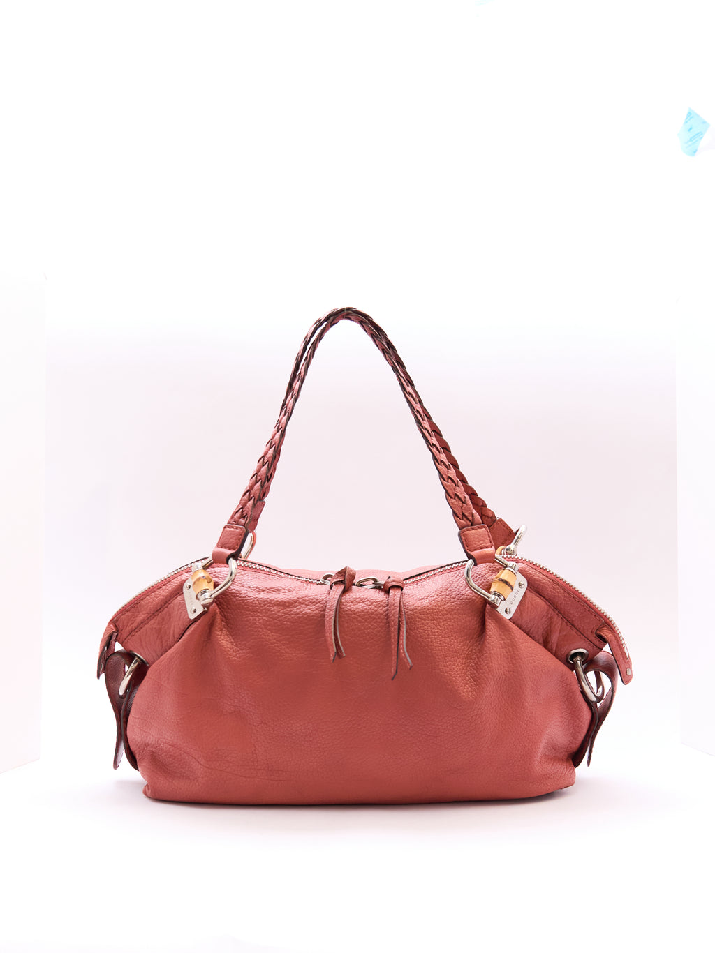 Gucci Orange Pebbled Leather Hobo Bag