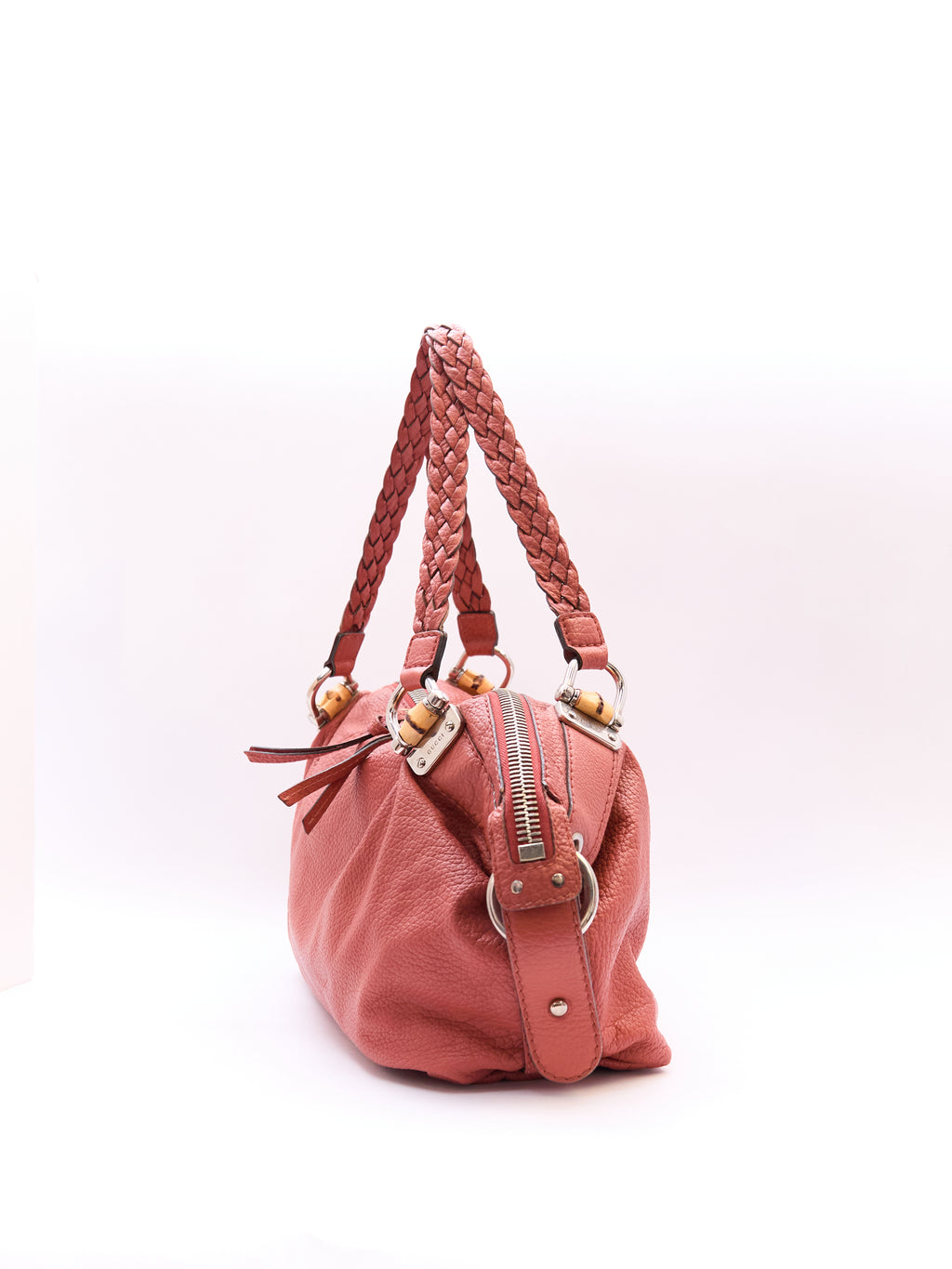 Gucci Orange Pebbled Leather Hobo Bag