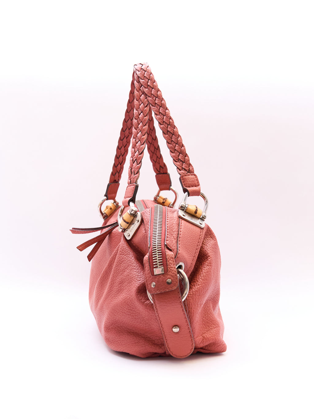 Gucci Orange Pebbled Leather Hobo Bag