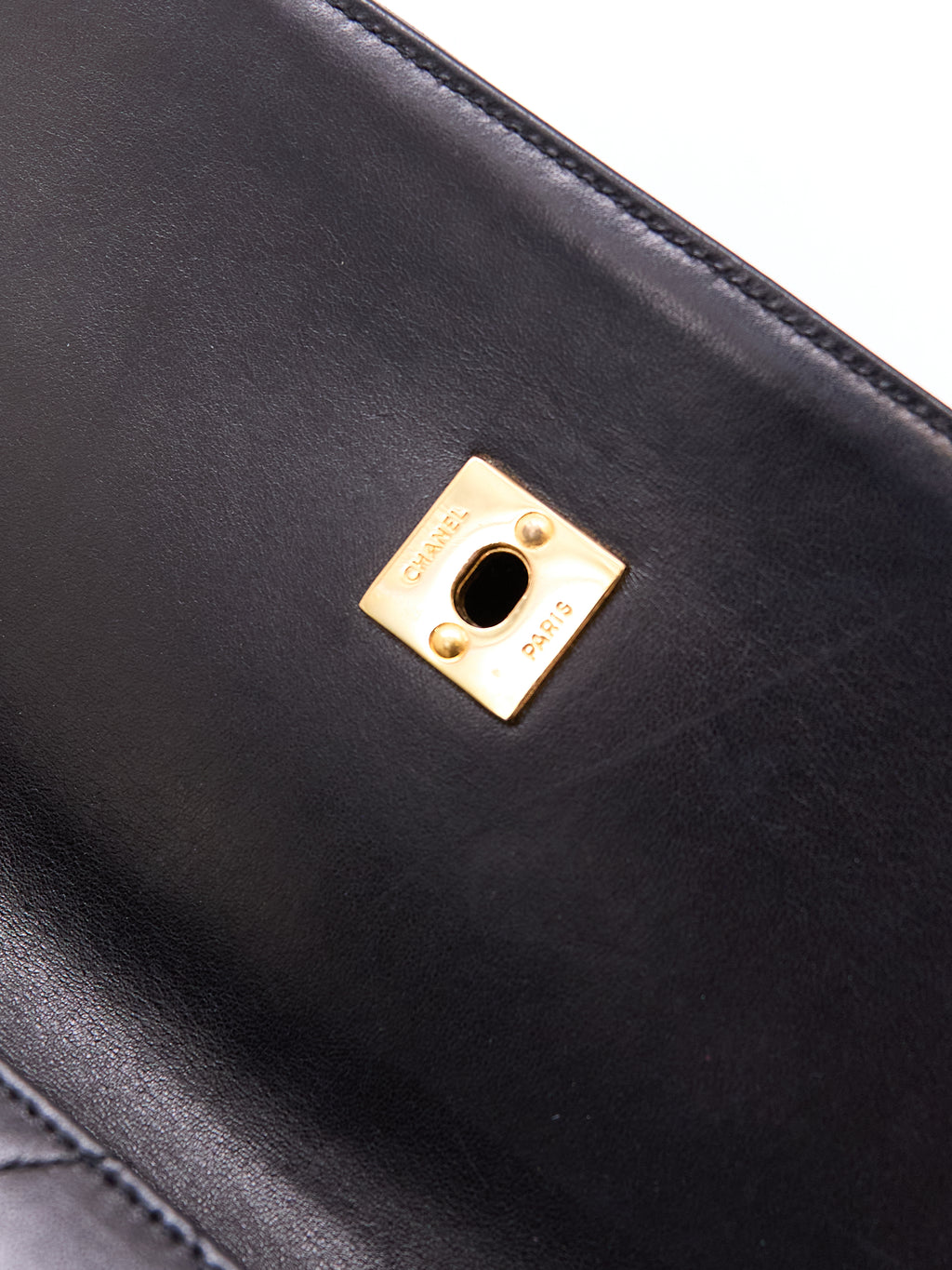 Chanel Black Double Flap Half Moon 24K Hardware