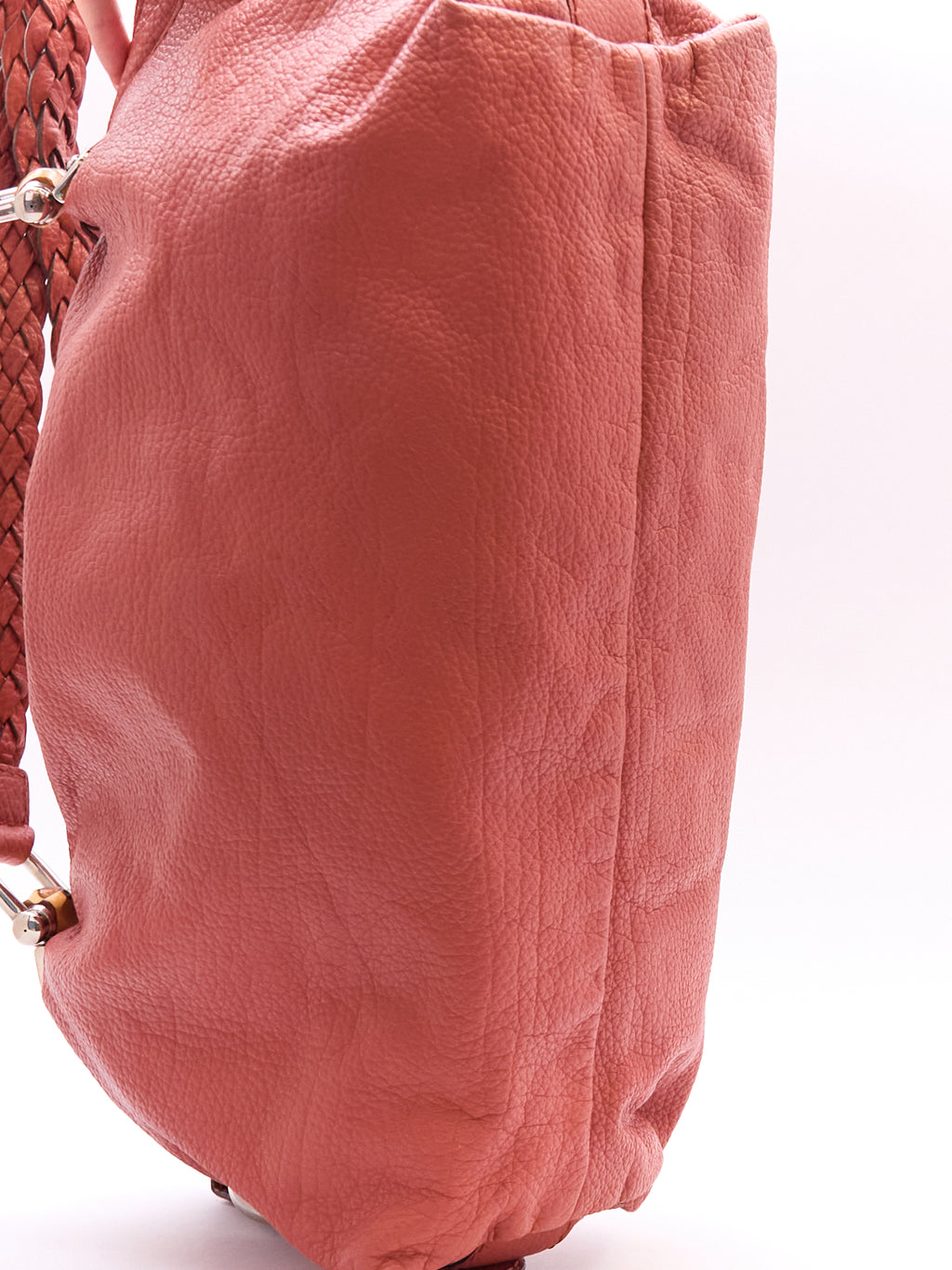 Gucci Orange Pebbled Leather Hobo Bag