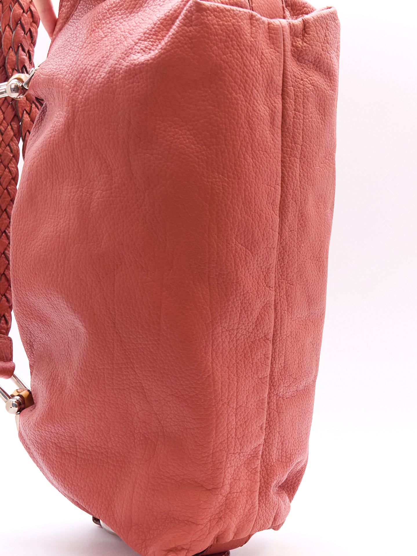 Gucci Orange Pebbled Leather Hobo Bag