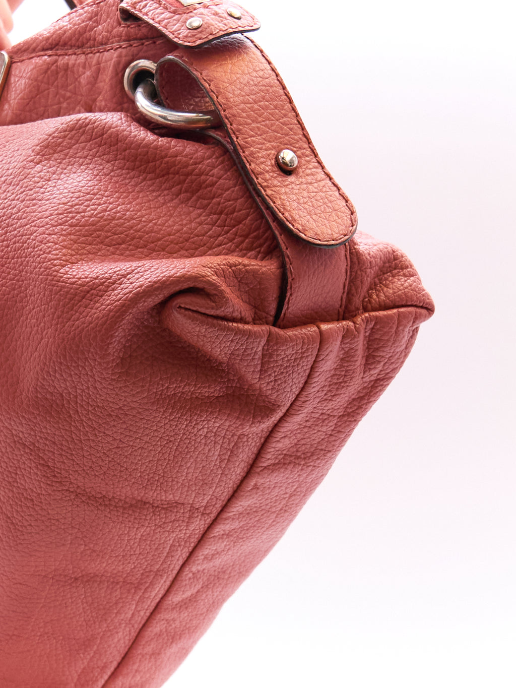 Gucci Orange Pebbled Leather Hobo Bag
